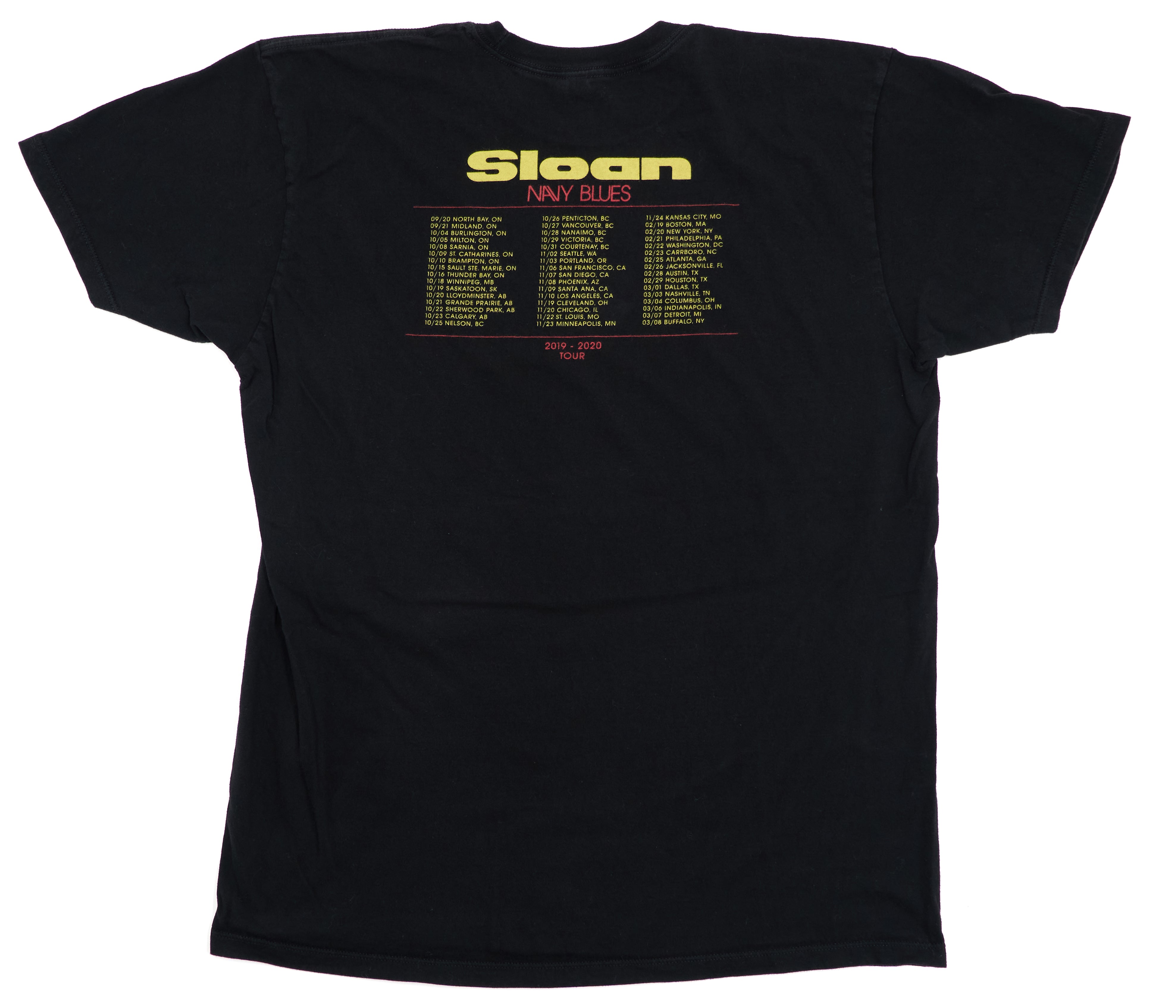 Sloan – Navy Blues 2019-2020 North American Tour Shirt Size Large