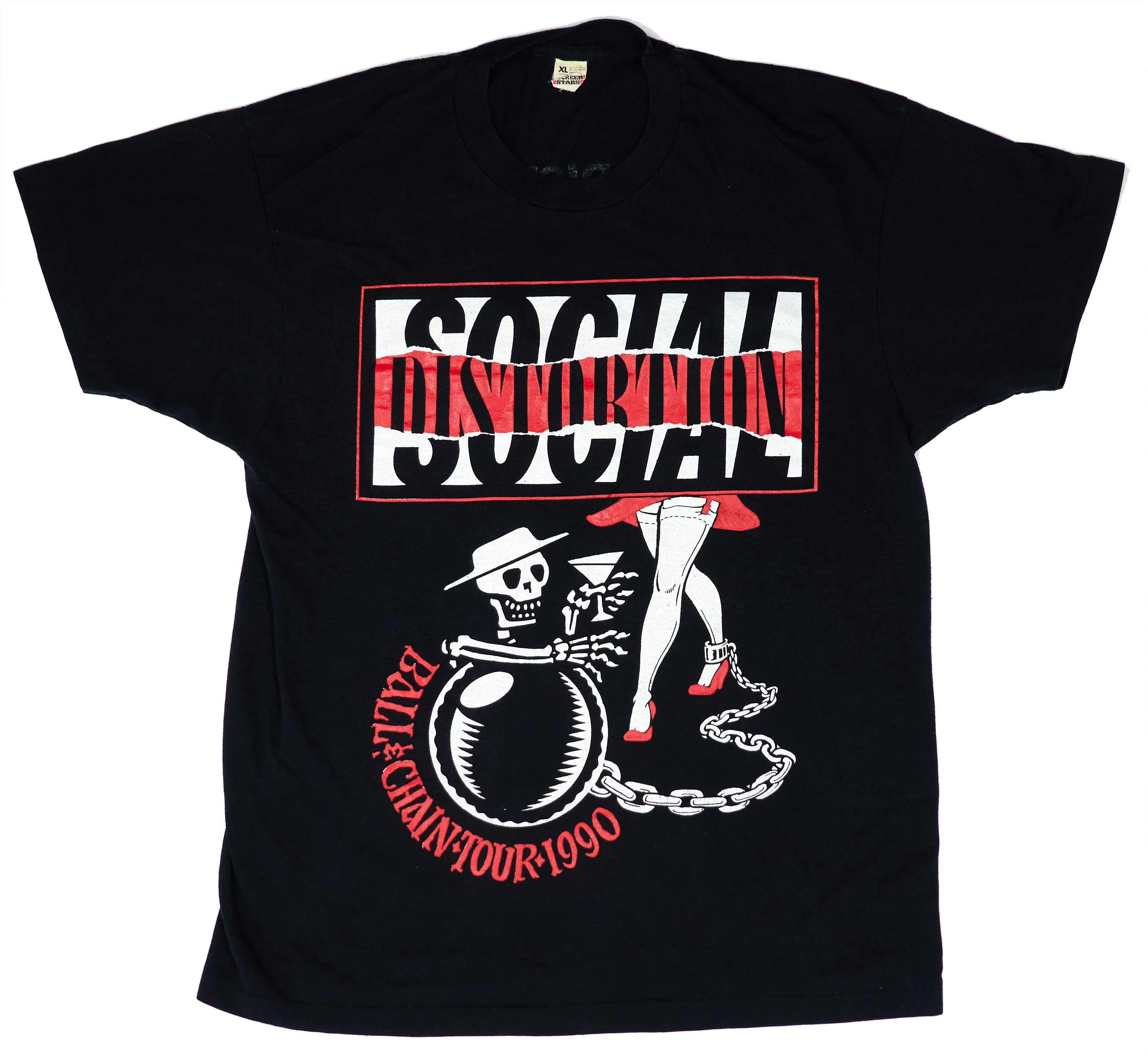 Social Distortion – Ball And Chain 1990 Tour Shirt Size XL