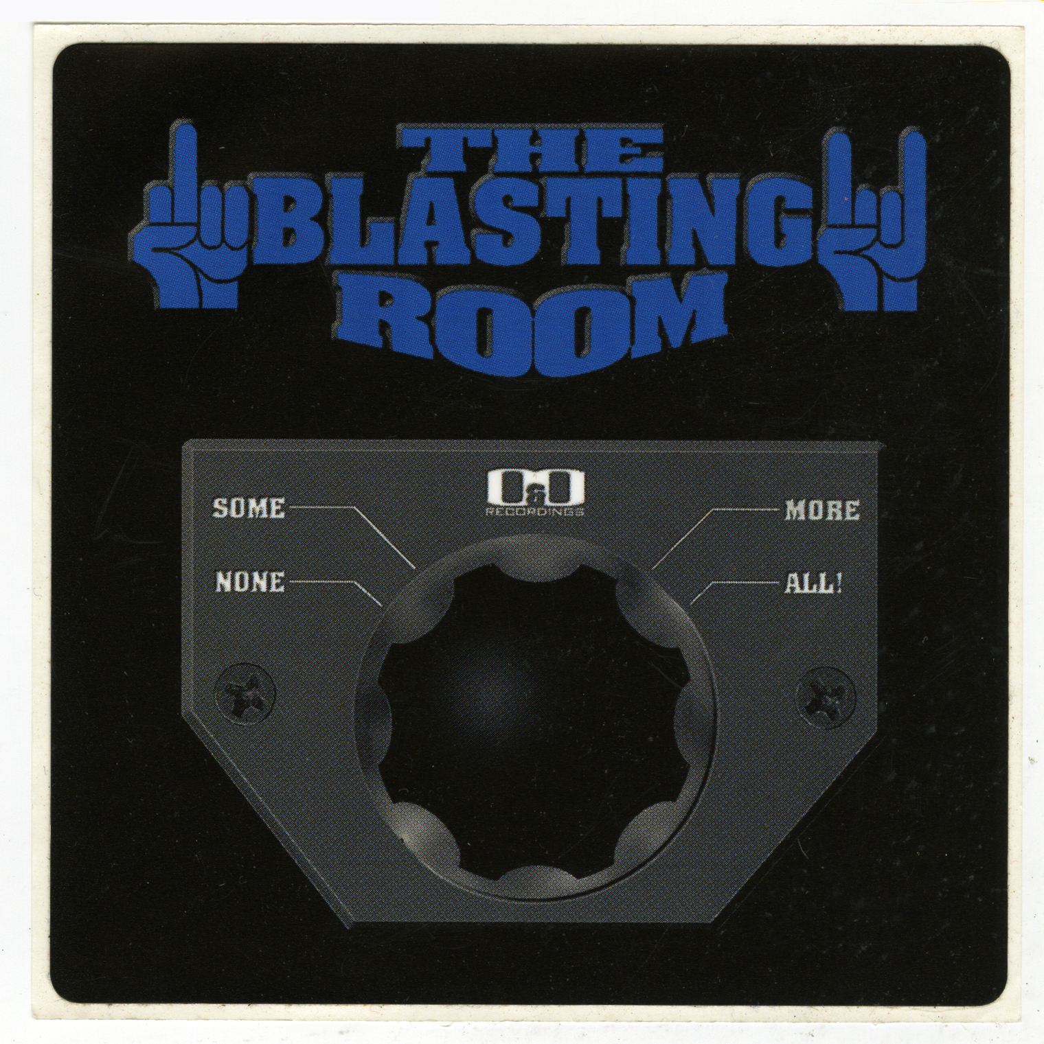 the Blasting Room - Record Label 90's Deadstock Square Sticker