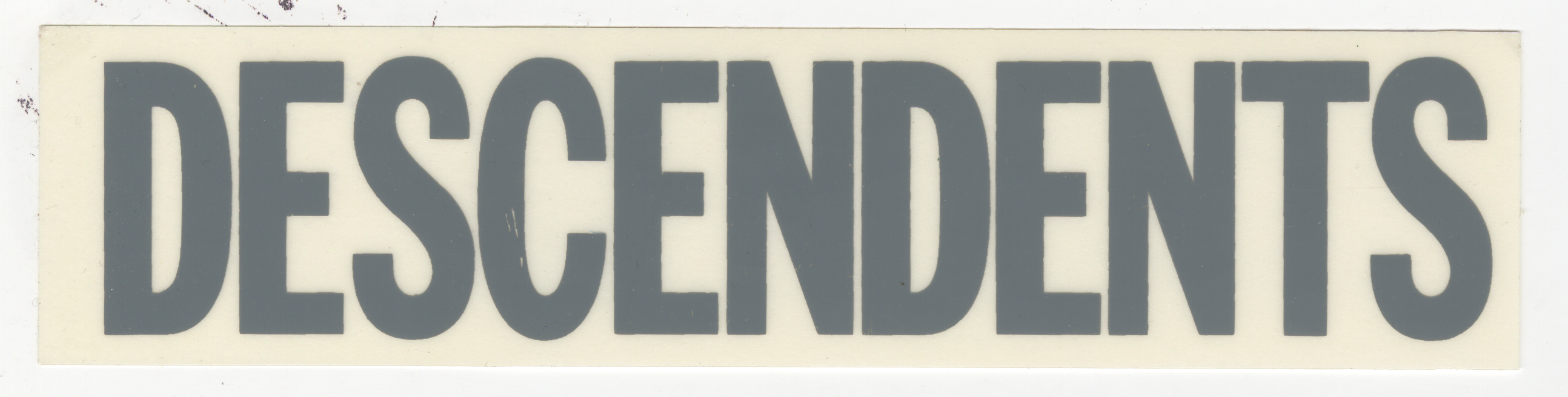 Descendents - Logo 90's Deadstock Clear Vinyl Sticker