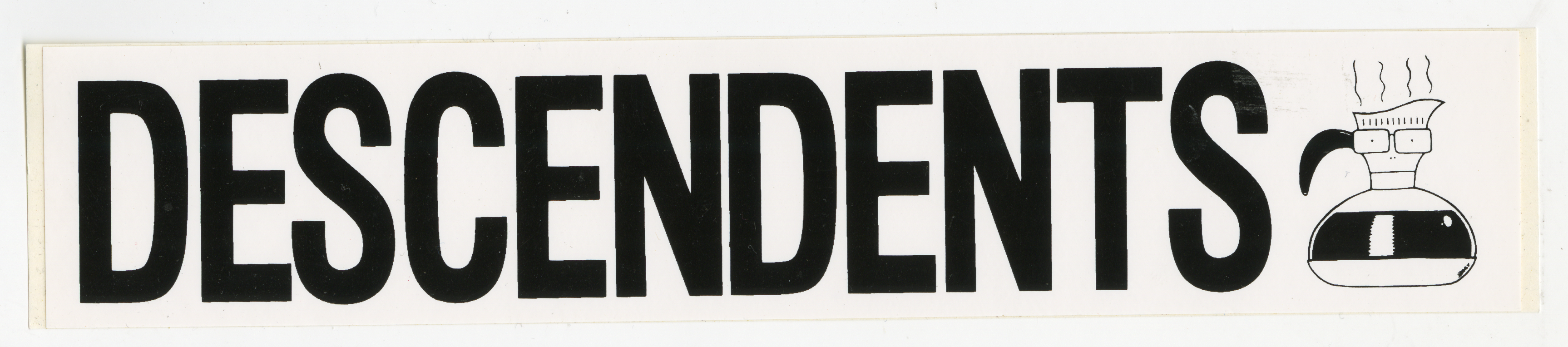Descendents - Coffee Pot Logo 90's Deadstock White Vinyl Sticker
