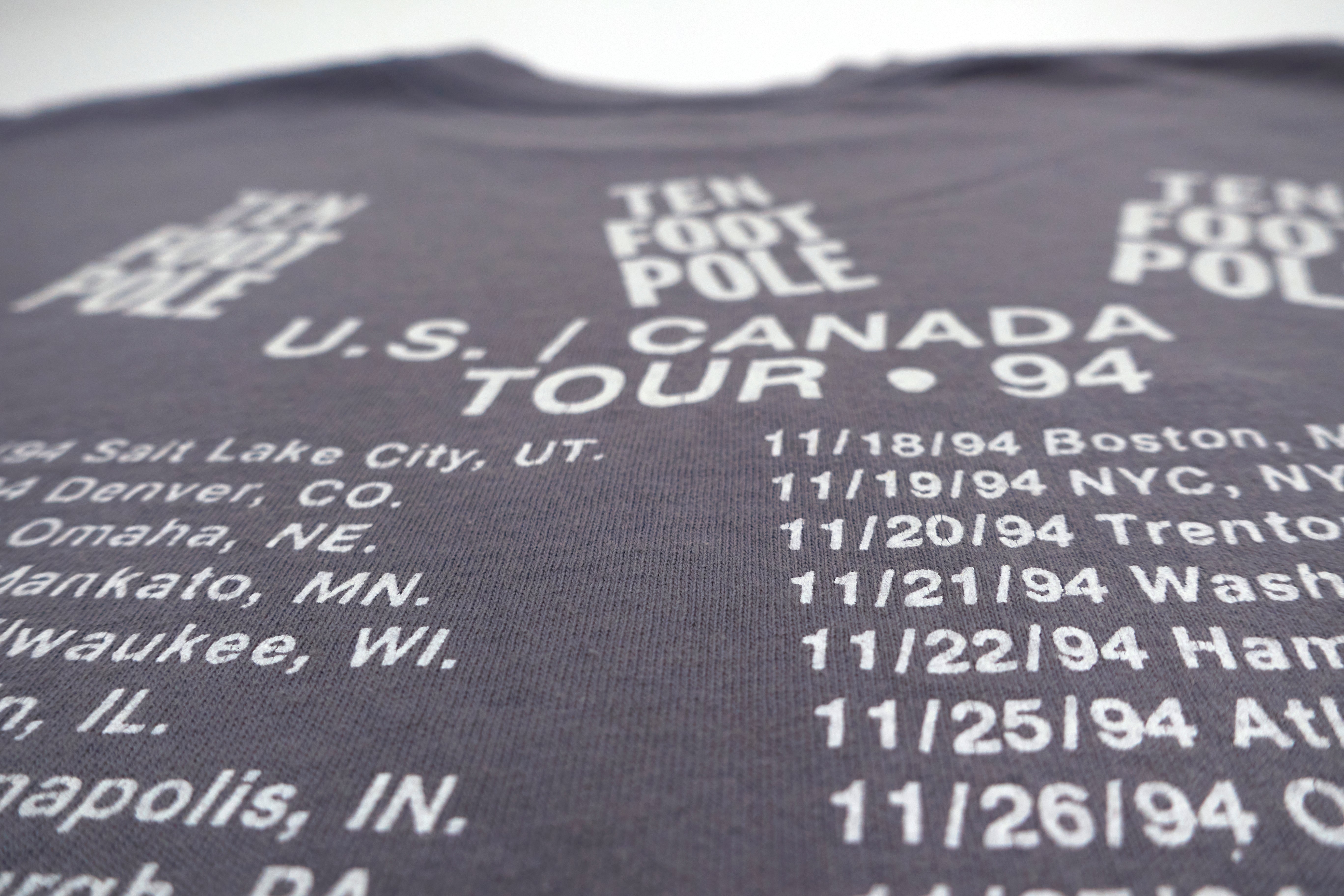 Ten Foot Pole ‎– USA Canada 1994 Tour Shirt Size XL