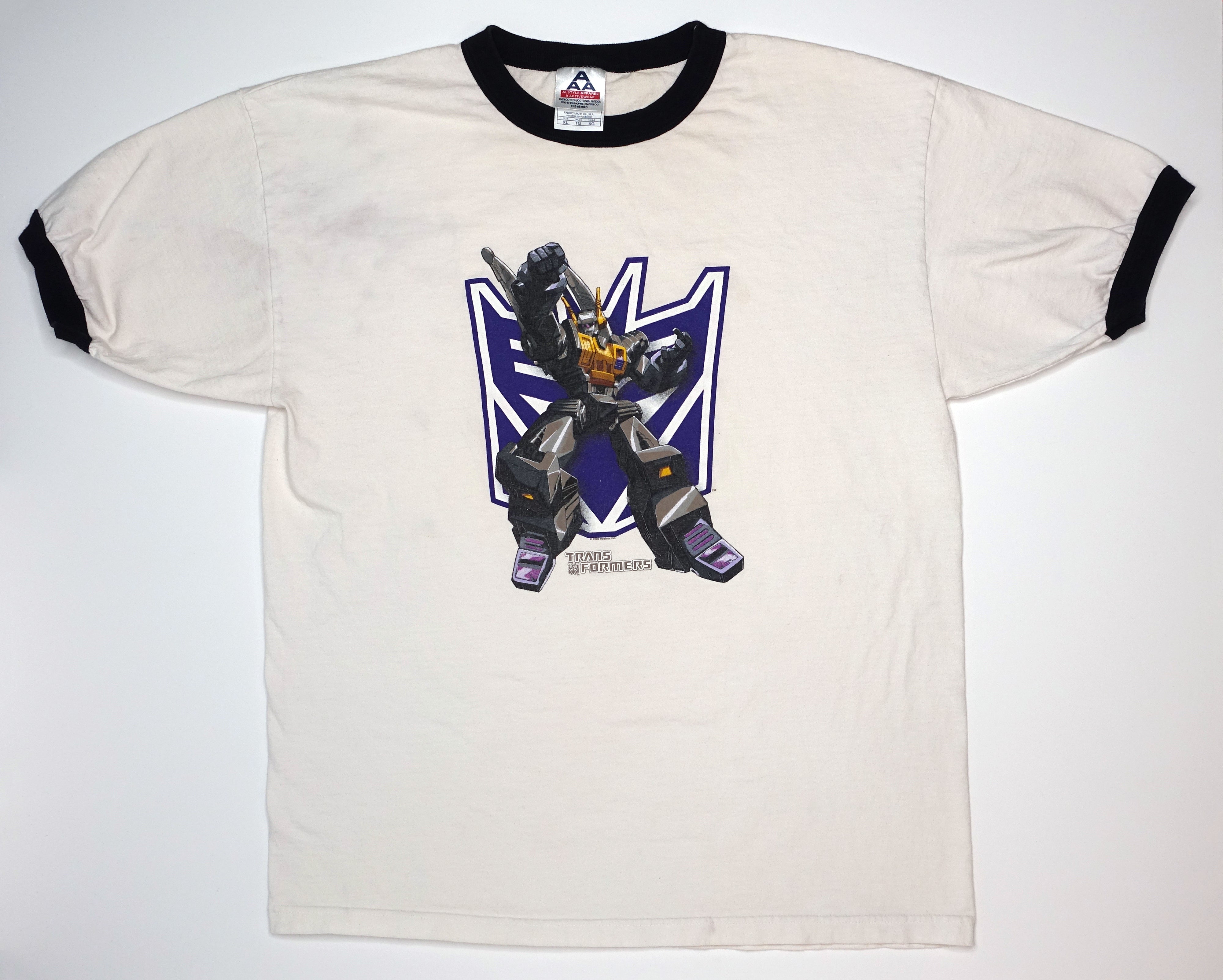 Transformers - Decepticon 2002 Hasbro Ringer Graphic Shirt Size XL