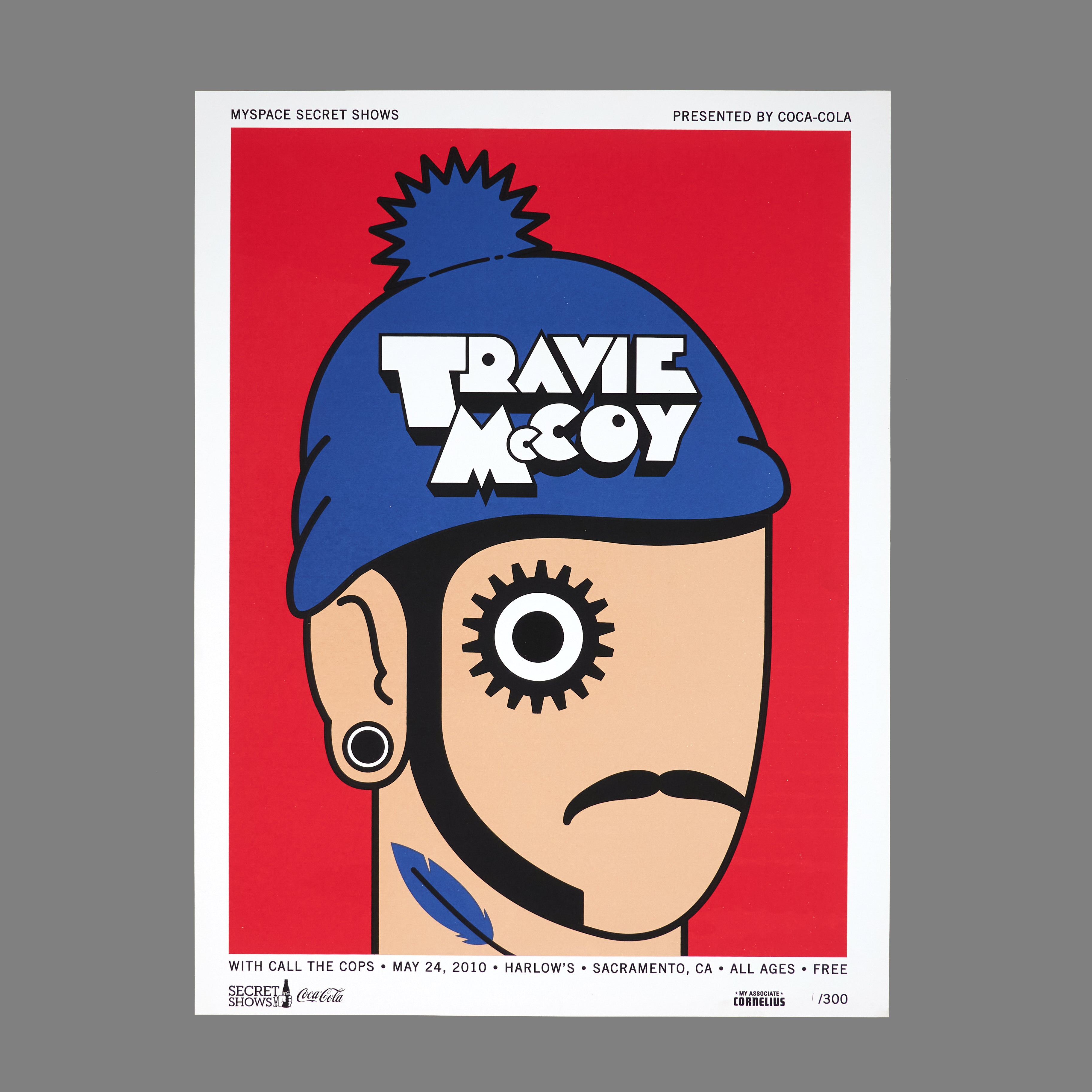 Travie McCoy - 2010 MySpace Secret Show 18X24 Inch Silkscreened Poster Number 1 Of 300