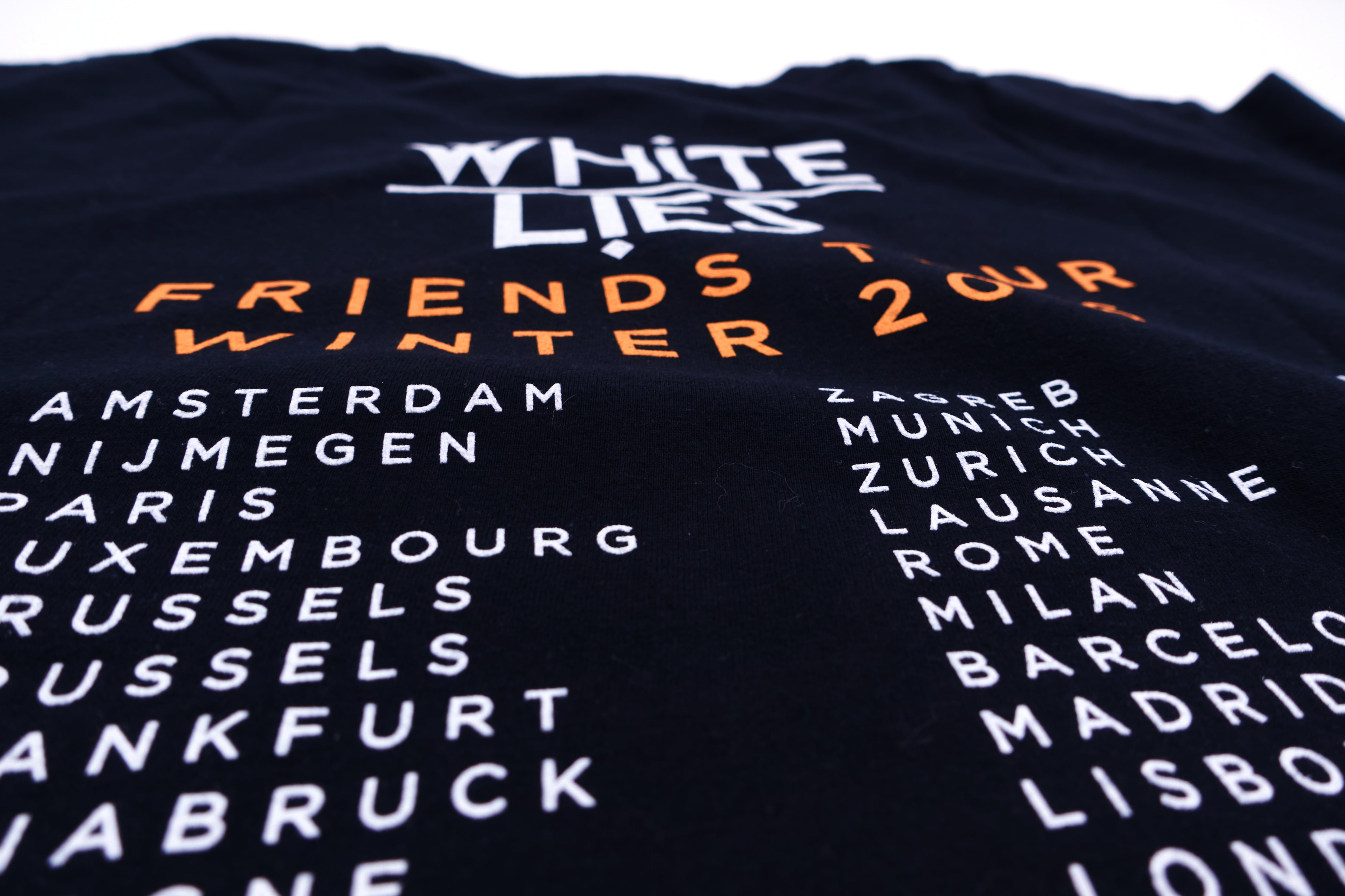 White Lies – Friends 2016 Winter Tour Shirt Size Large