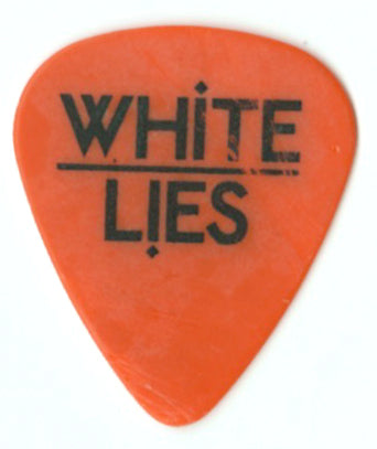 White Lies – Tour Orange Guitar Pick