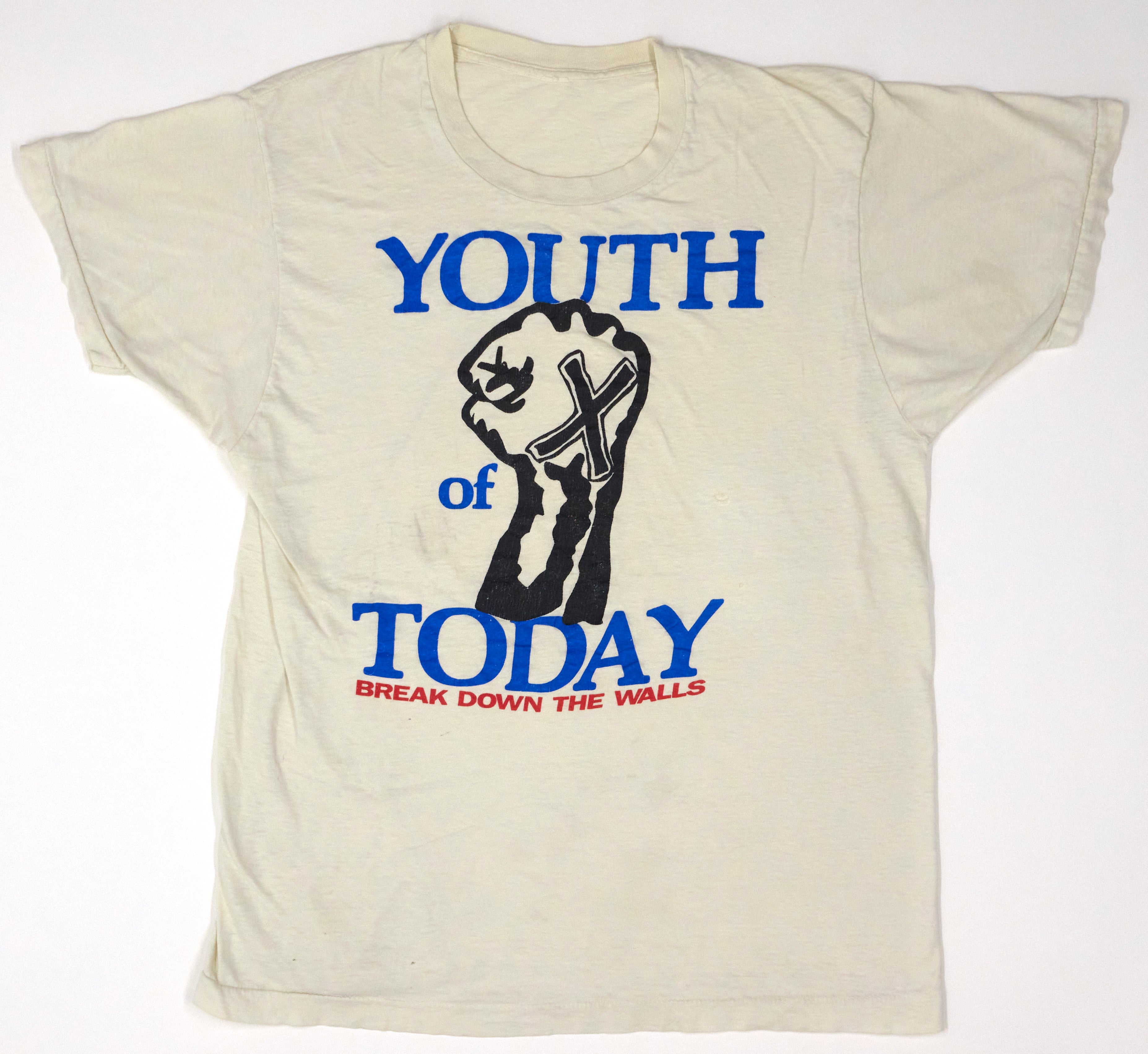 Youth Of Today ‎– Break Down The Walls 1987 Tour Shirt Size XL