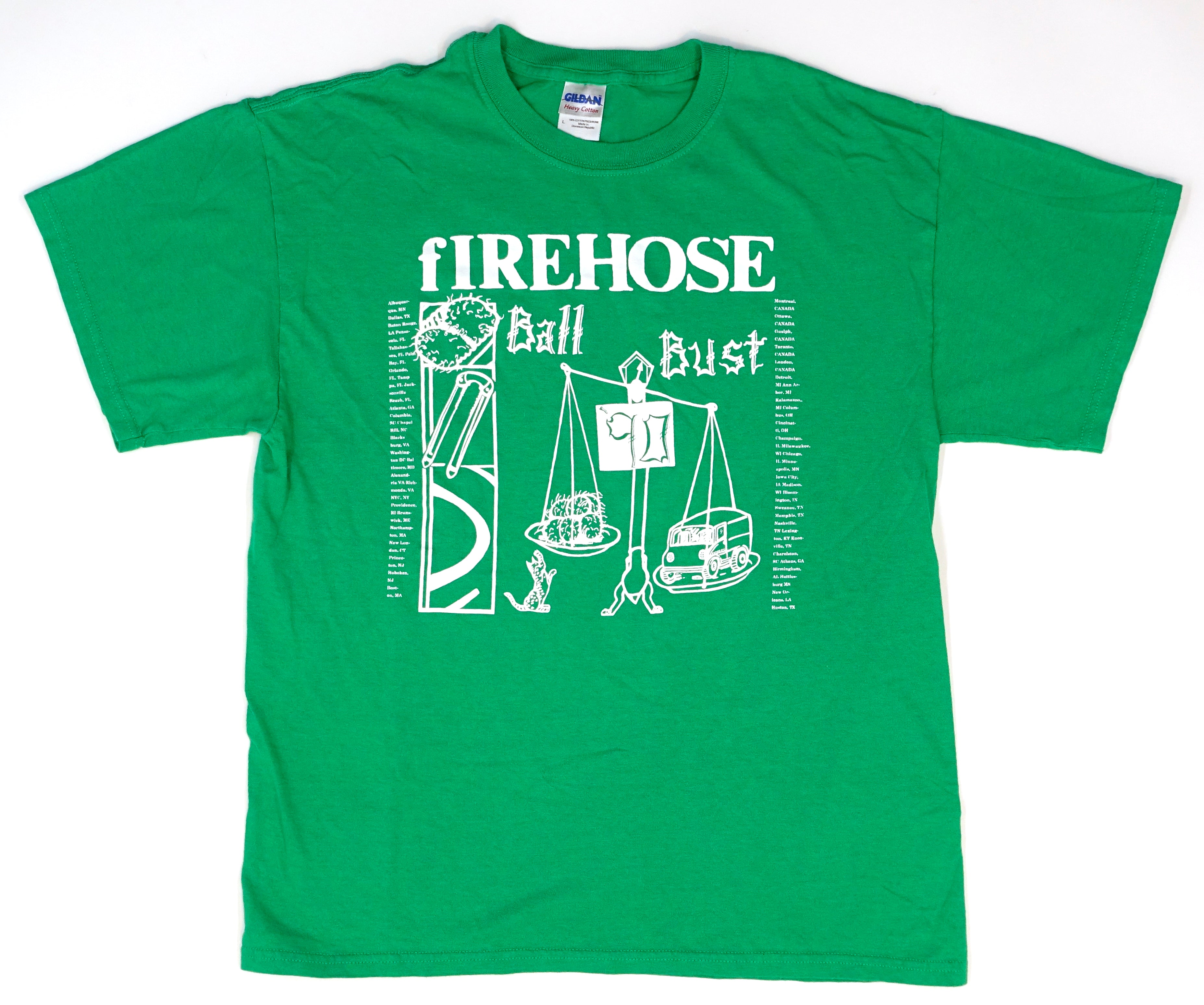 fIREHOSE - Ball Bust 1990 Tour Shirt (Bootleg By Me) Size Large