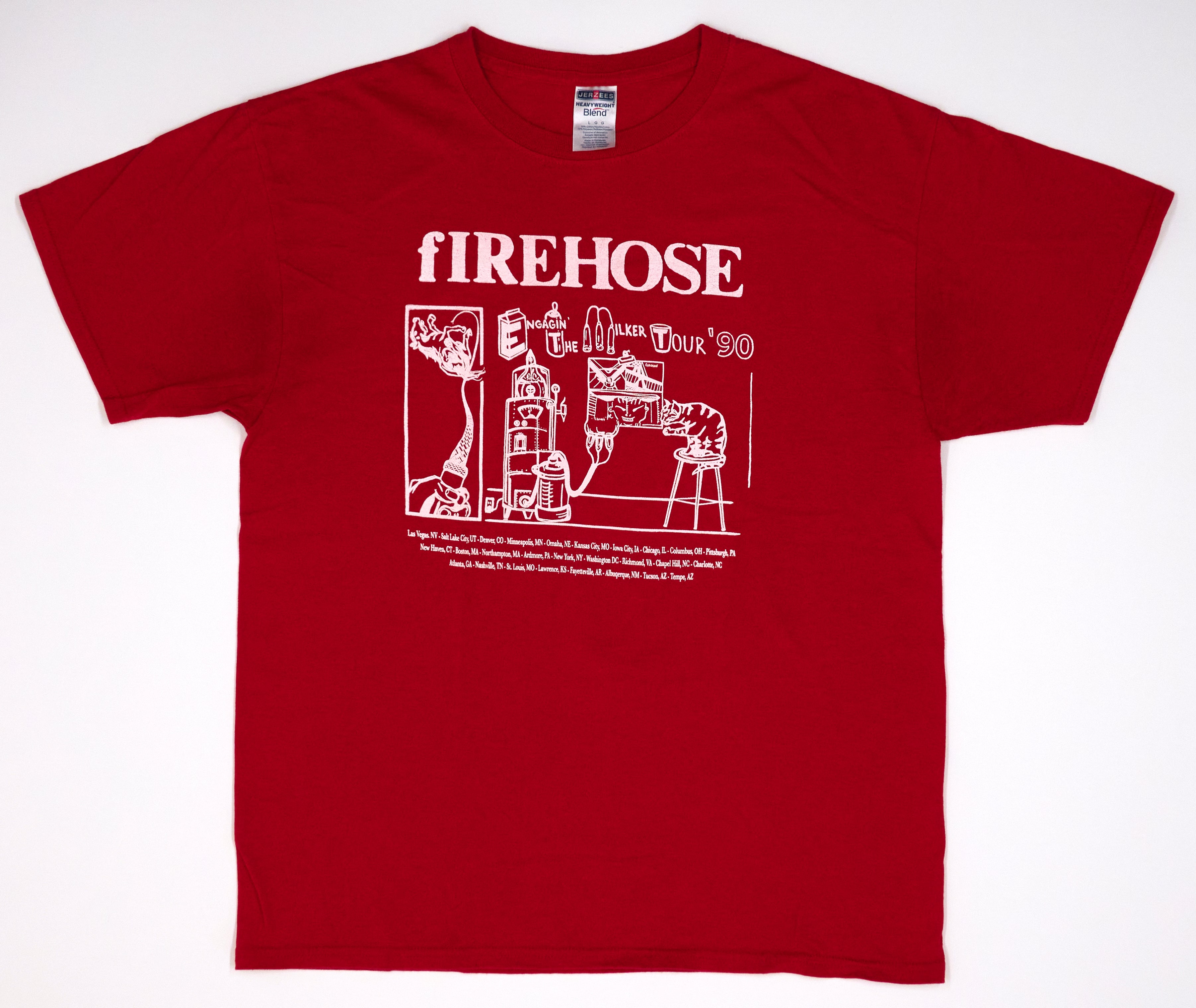 fIREHOSE - Engagin' the Milker 1990 Tour (Bootleg By Me) Shirt Size Large