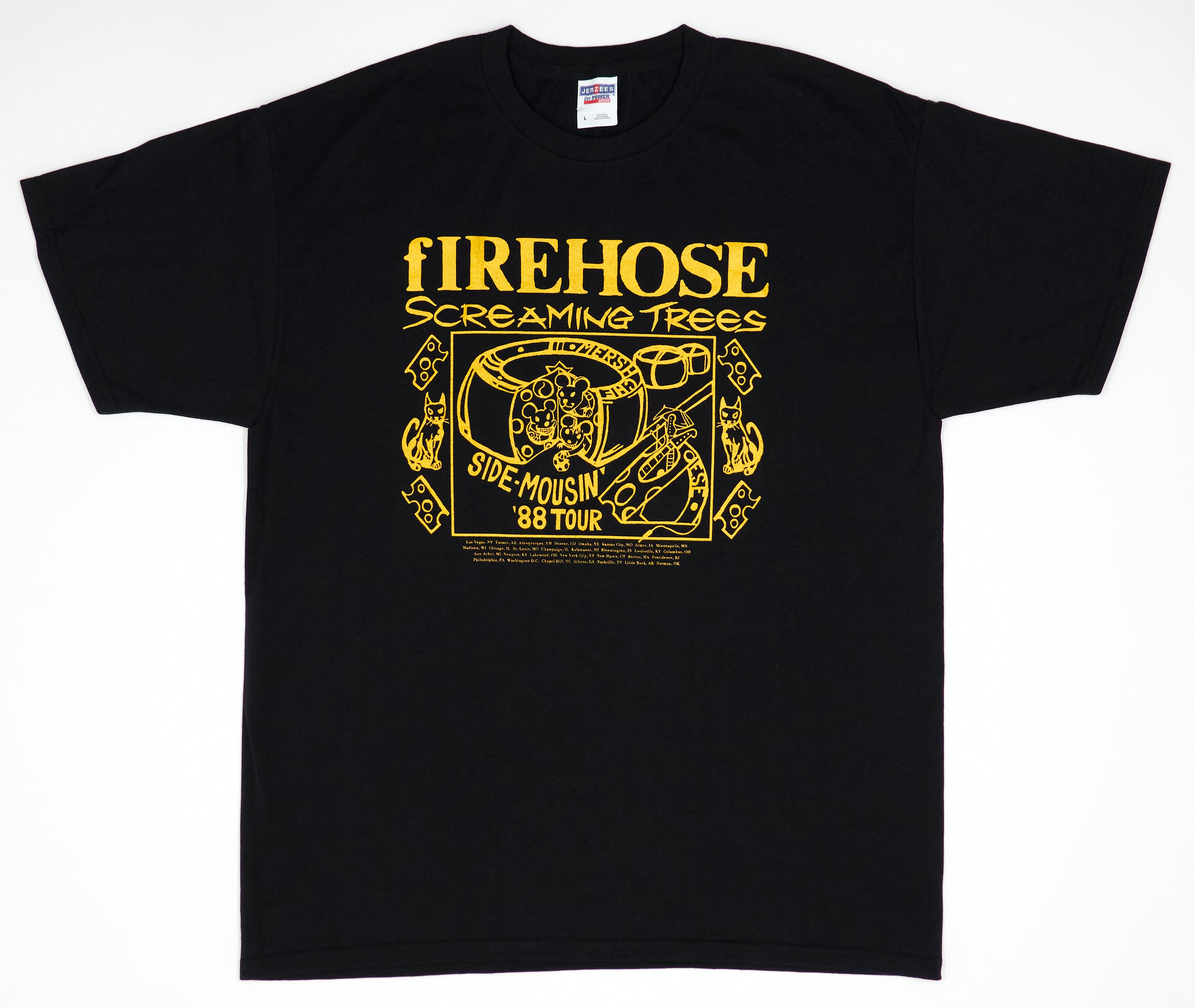 fIREHOSE / Screaming Trees - Side Mousin' 1988 Tour Shirt (Bootleg By Me) Size Large
