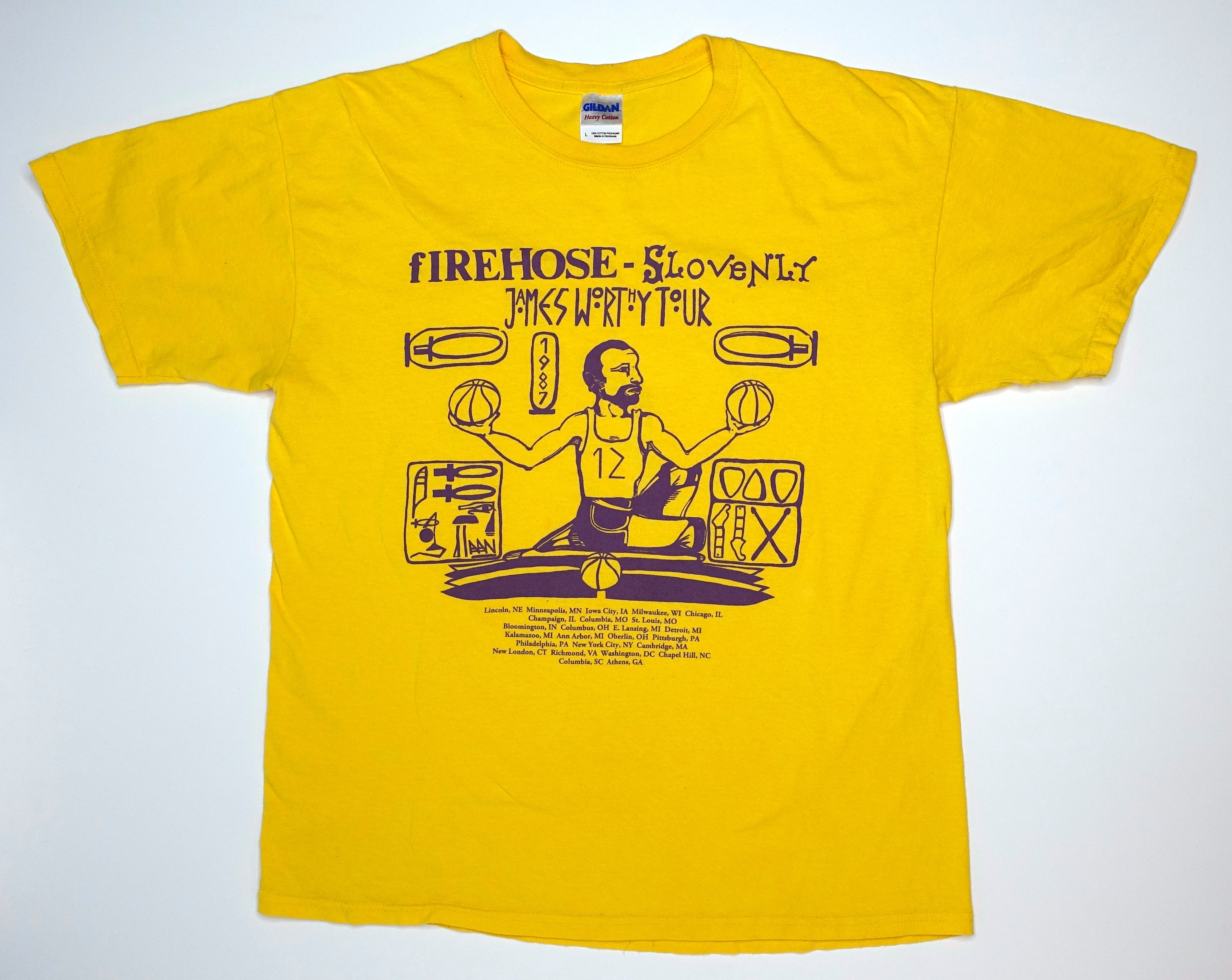 fIREHOSE / Slovenley - James Worthy 1987 Tour Shirt (Bootleg By Me) Size Large