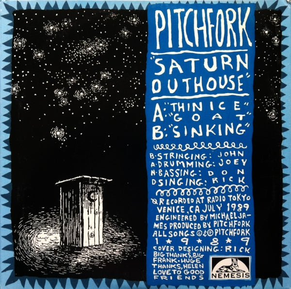 Pitchfork - Saturn Outhouse 2/C 2 Sided (Bootleg By Me) Shirt Size Large