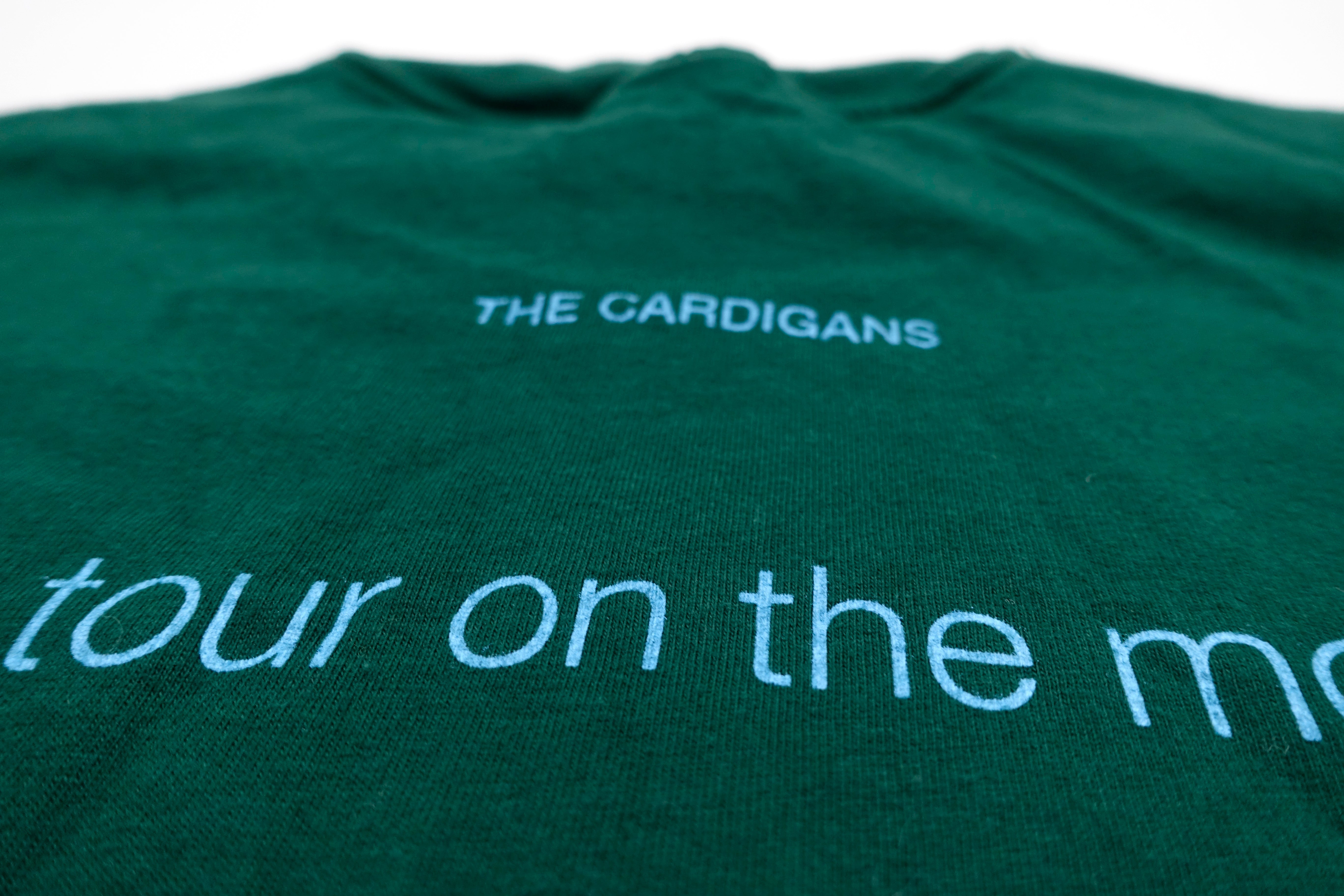 the Cardigans - First Tour On The Moon 1996 Hanes Tour Green Shirt Size XL