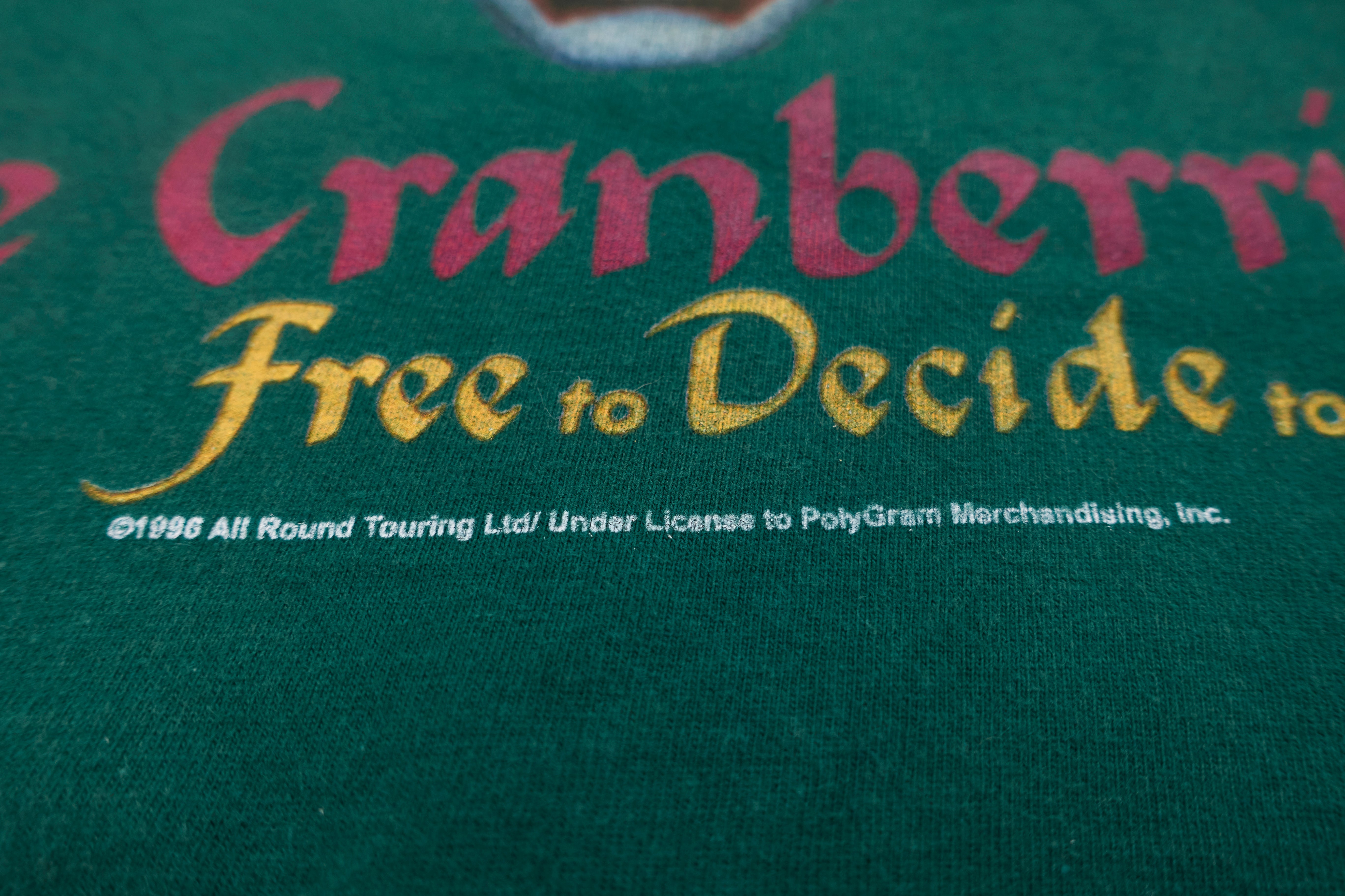 the Cranberries - Free To Decide 1996 North American Tour Shirt Size XL