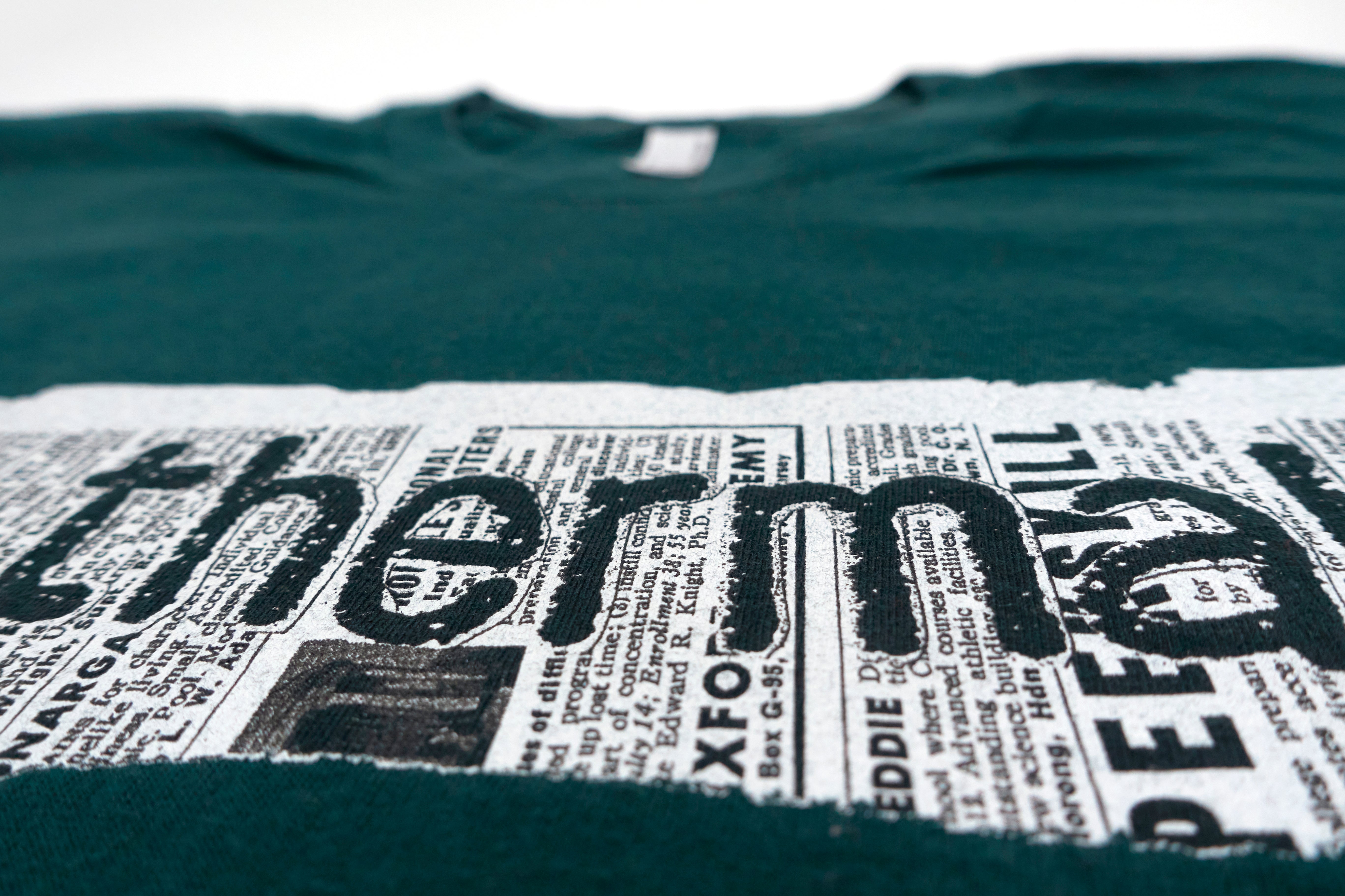 Thermals - Newspaper Print Logo Tour Shirt Size Large