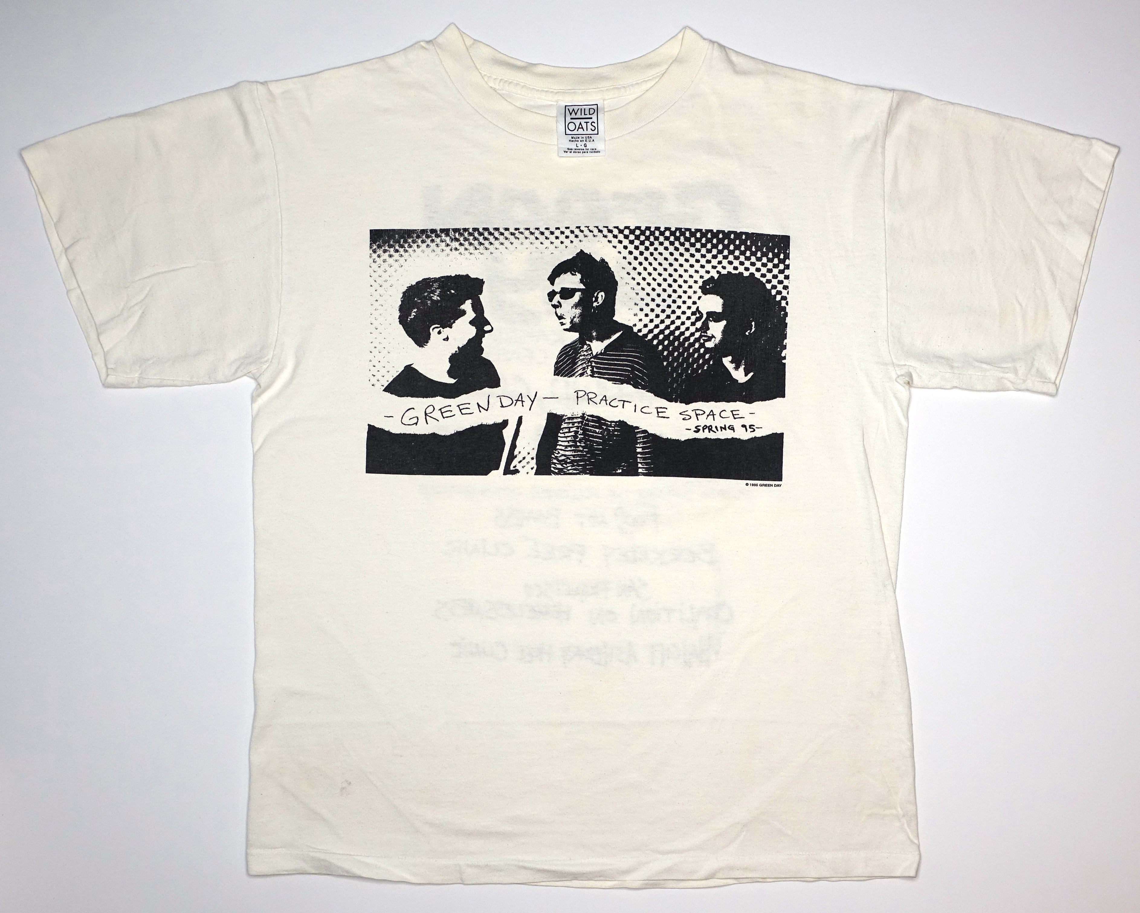 Green Day - Practice Space Oakland '95 Shirt Size Large