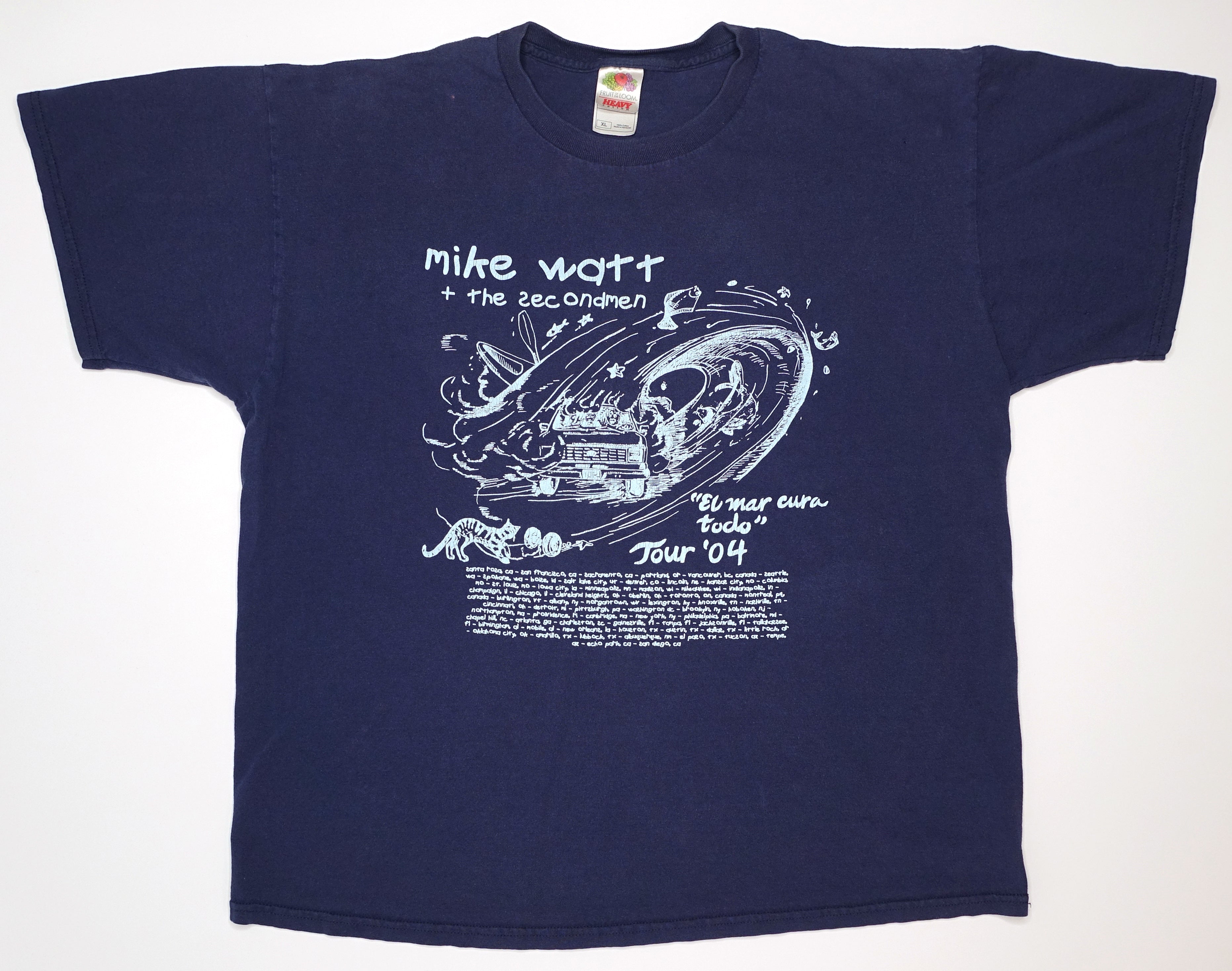 Mike Watt - El Mar Cura Todo 2004 Tour Shirt Size XL (2)