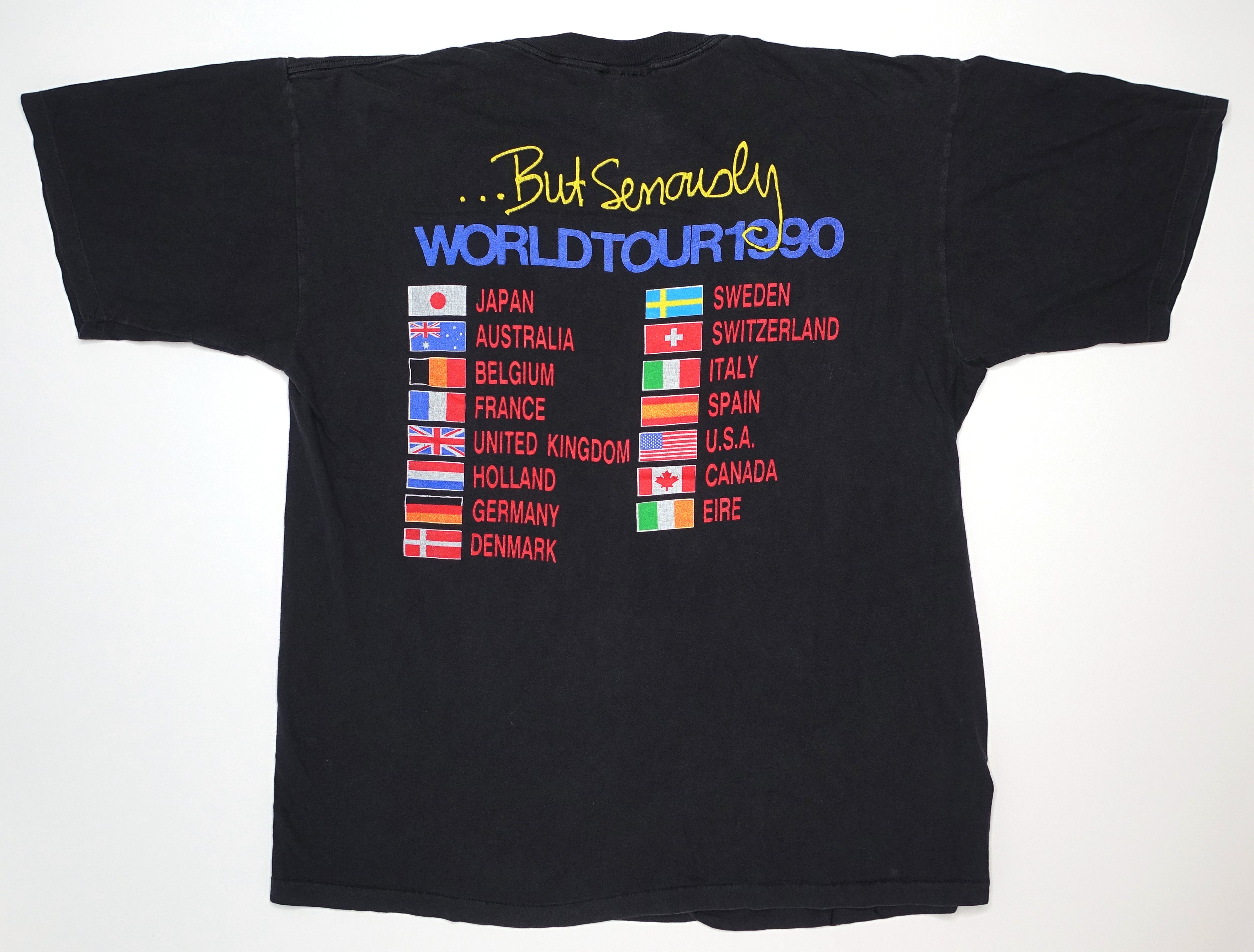 Phil Collins - But Seriously 1990 World Tour Shirt Size XL