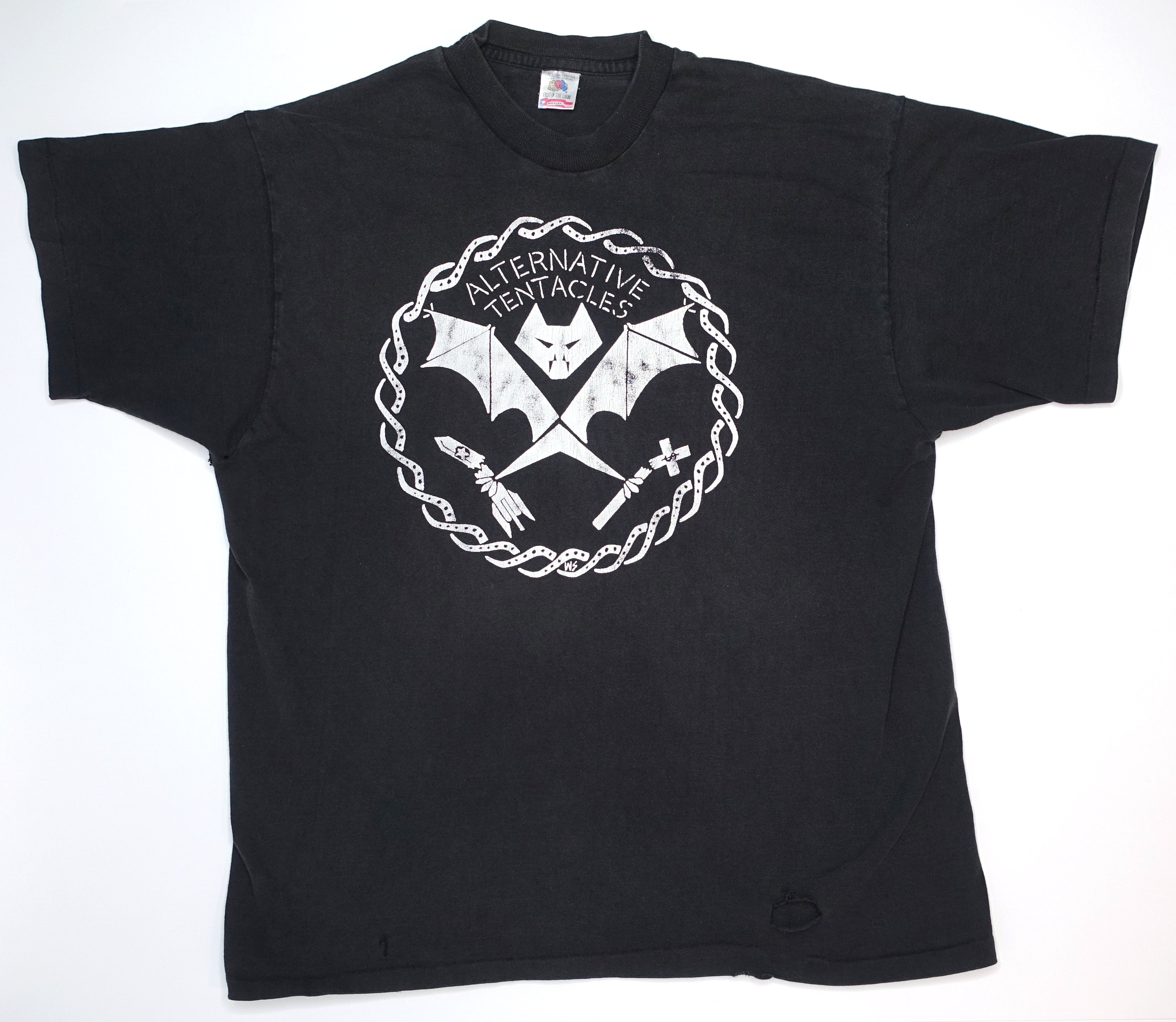 Alternative Tentacles ‎– Winston Smith Bat Logo Early 90's Shirt Size XL