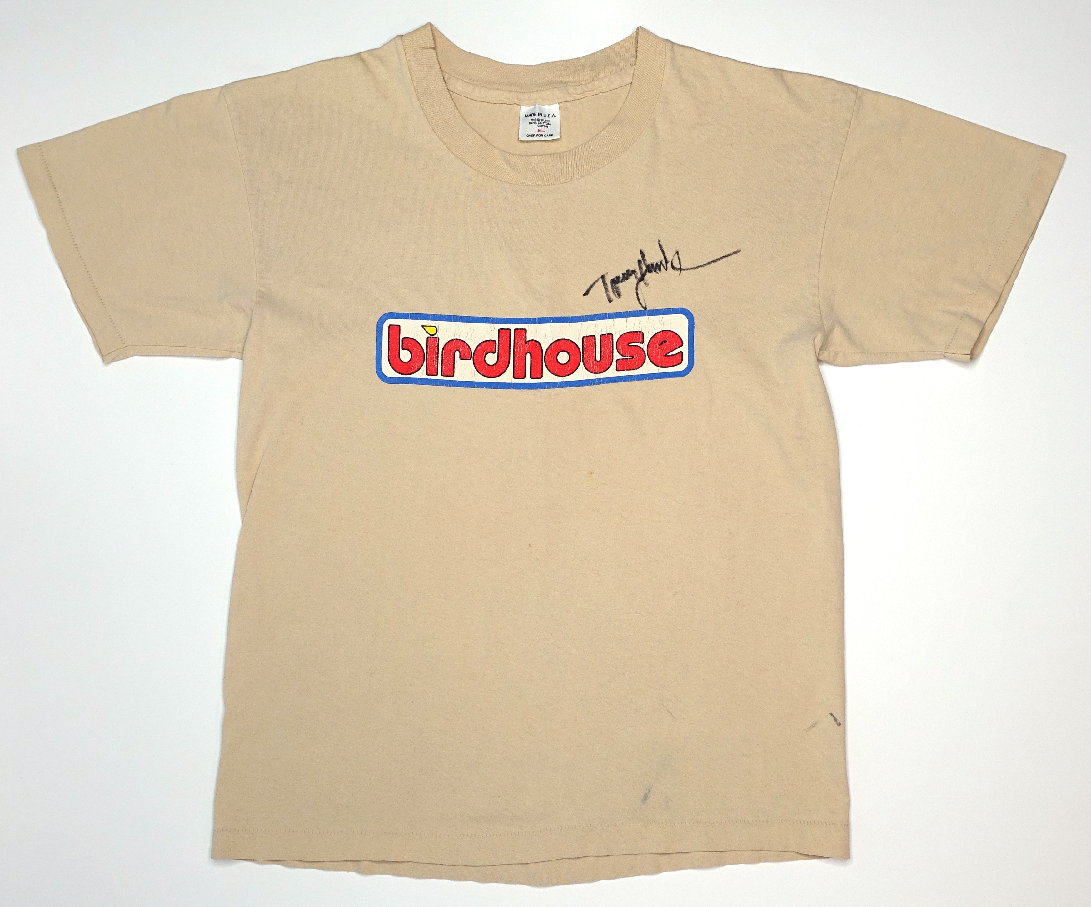 Birdhouse Skateboards - Bar Logo (Autographed by Tony Hawk) 90's Shirt Size Medium