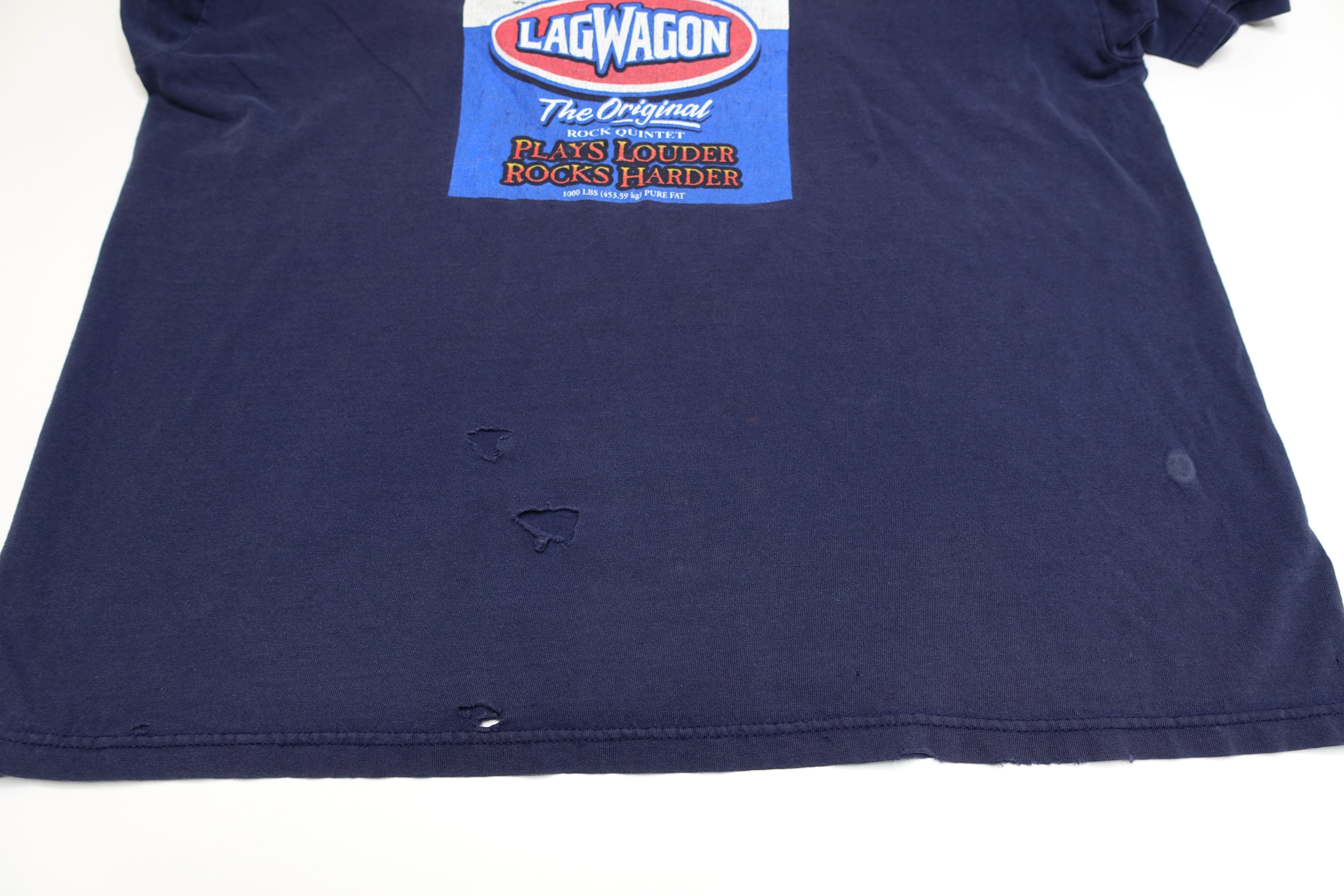 Lagwagon - Plays Louder, Rocks Harder Kingsford BBQ Charcoal 90's Tour Shirt Size XL