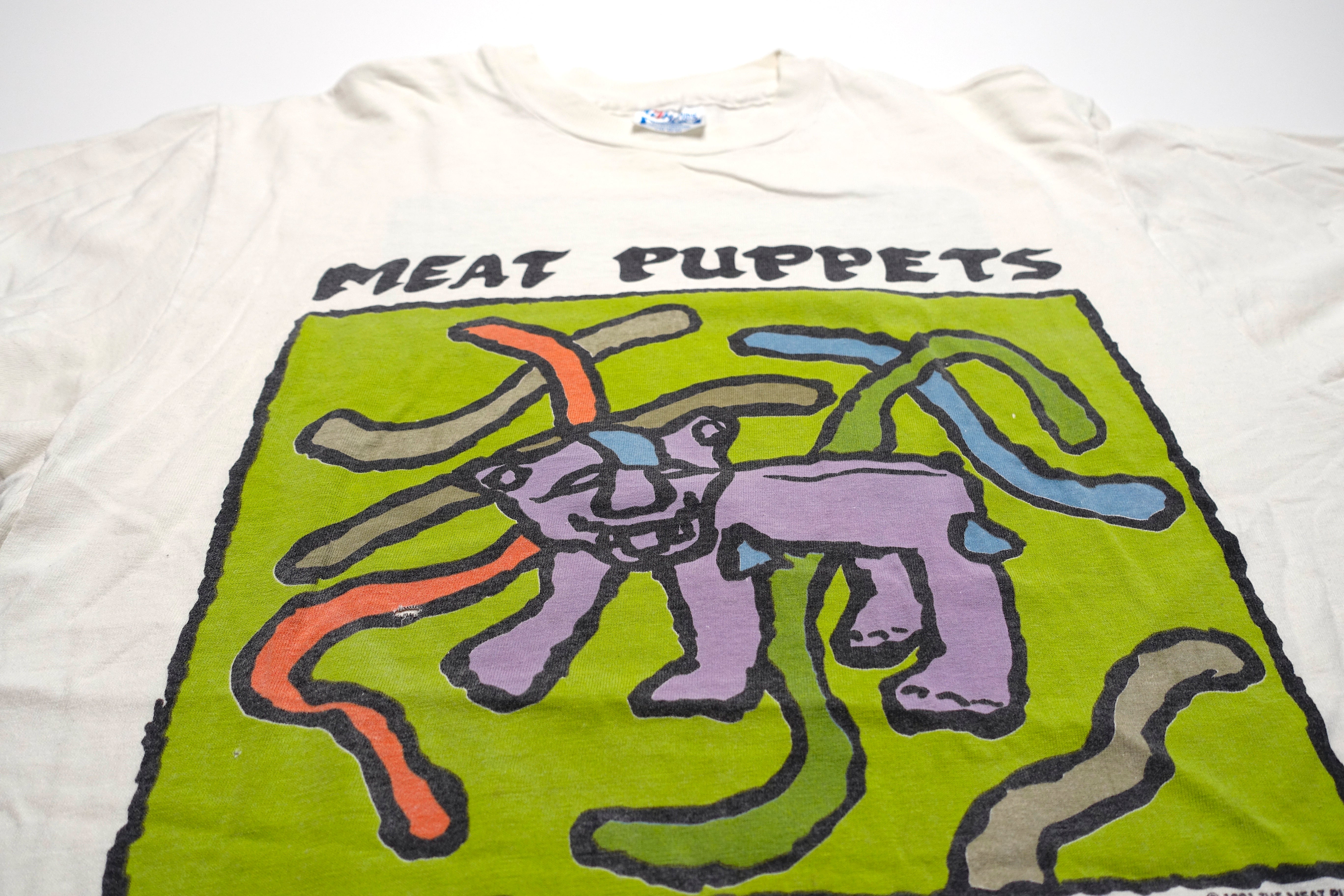 Meat Puppets - Forbidden Places 1991 Tour Shirt Size Large (White)