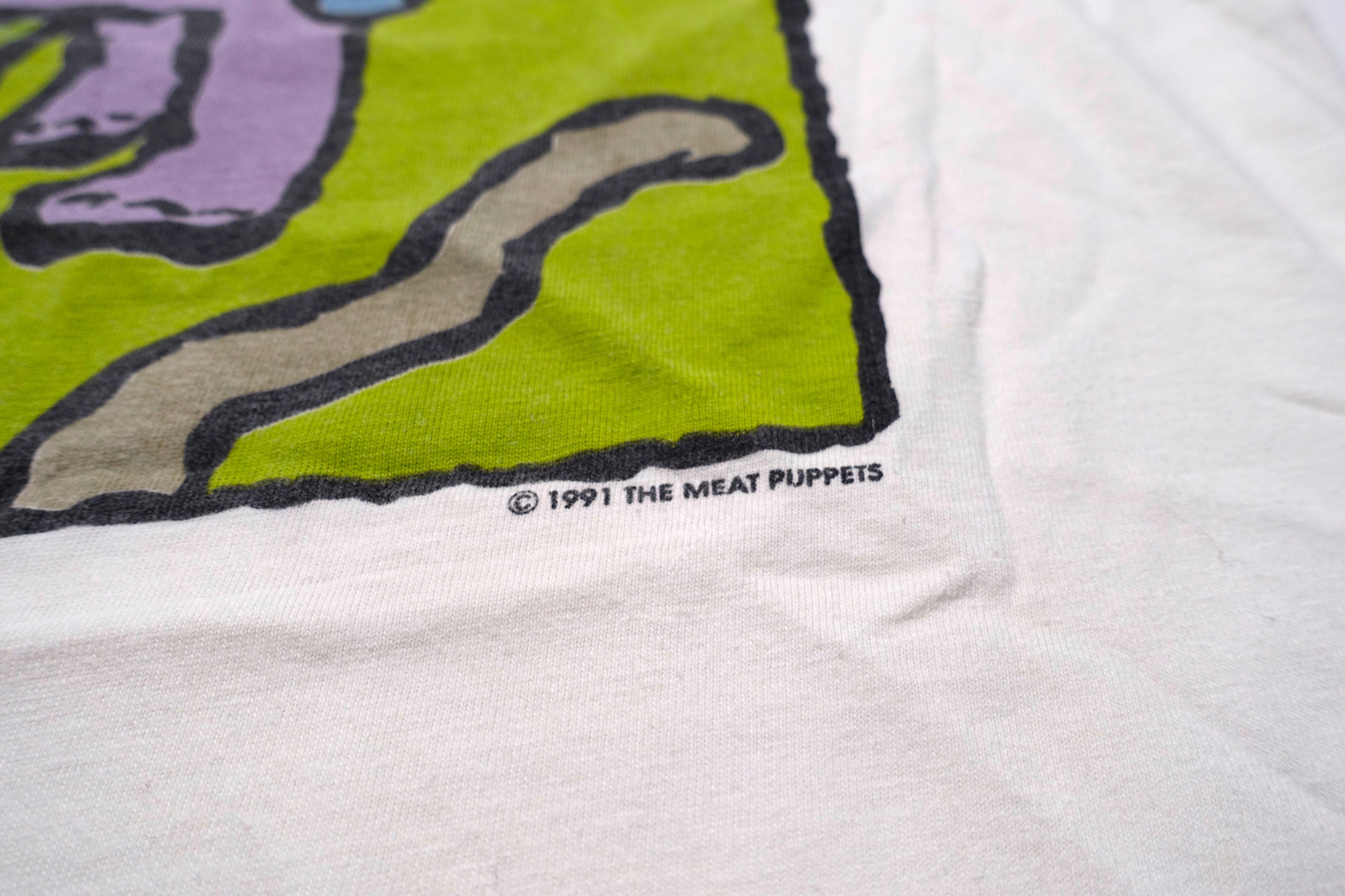 Meat Puppets - Forbidden Places 1991 Tour Shirt Size Large (White)