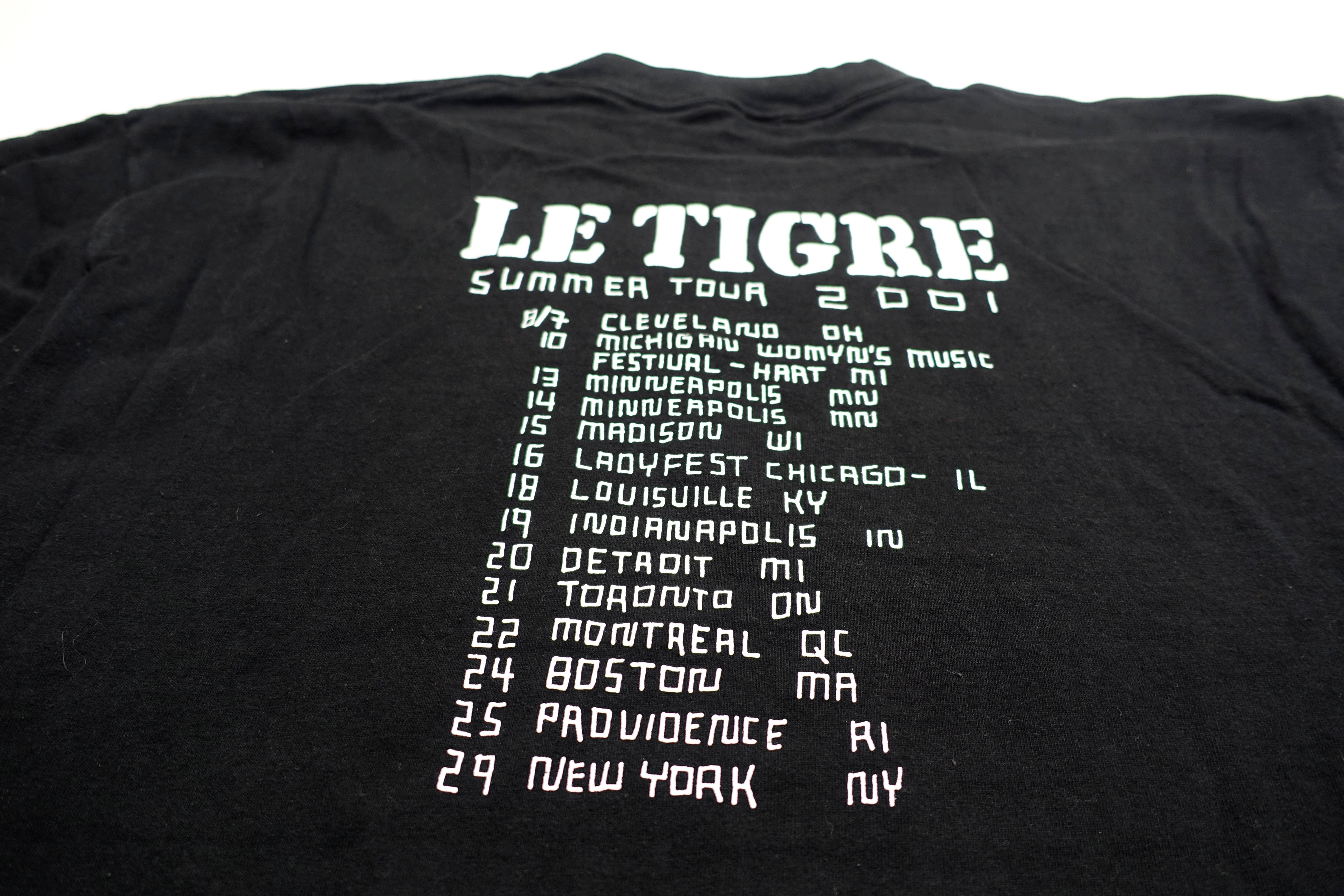Le Tigre - Tiger / Feminist Sweepstakes 2001 Tour Shirt Size XL