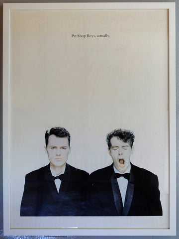 Pet Shop Boys - Actually 1987 Poster Approx 60" X 40" Subway Sized Framed