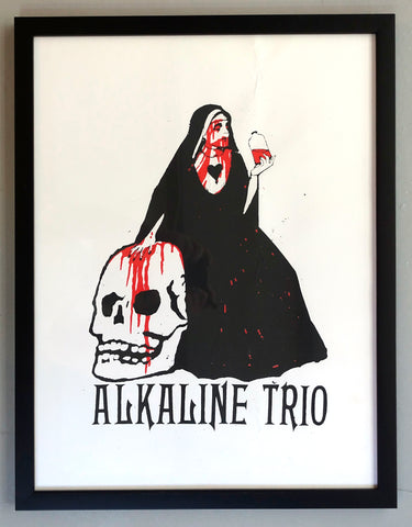 Alkaline Trio - Bloody Nun / Heather Gabel Screen Print Approx 24" X 18" Framed
