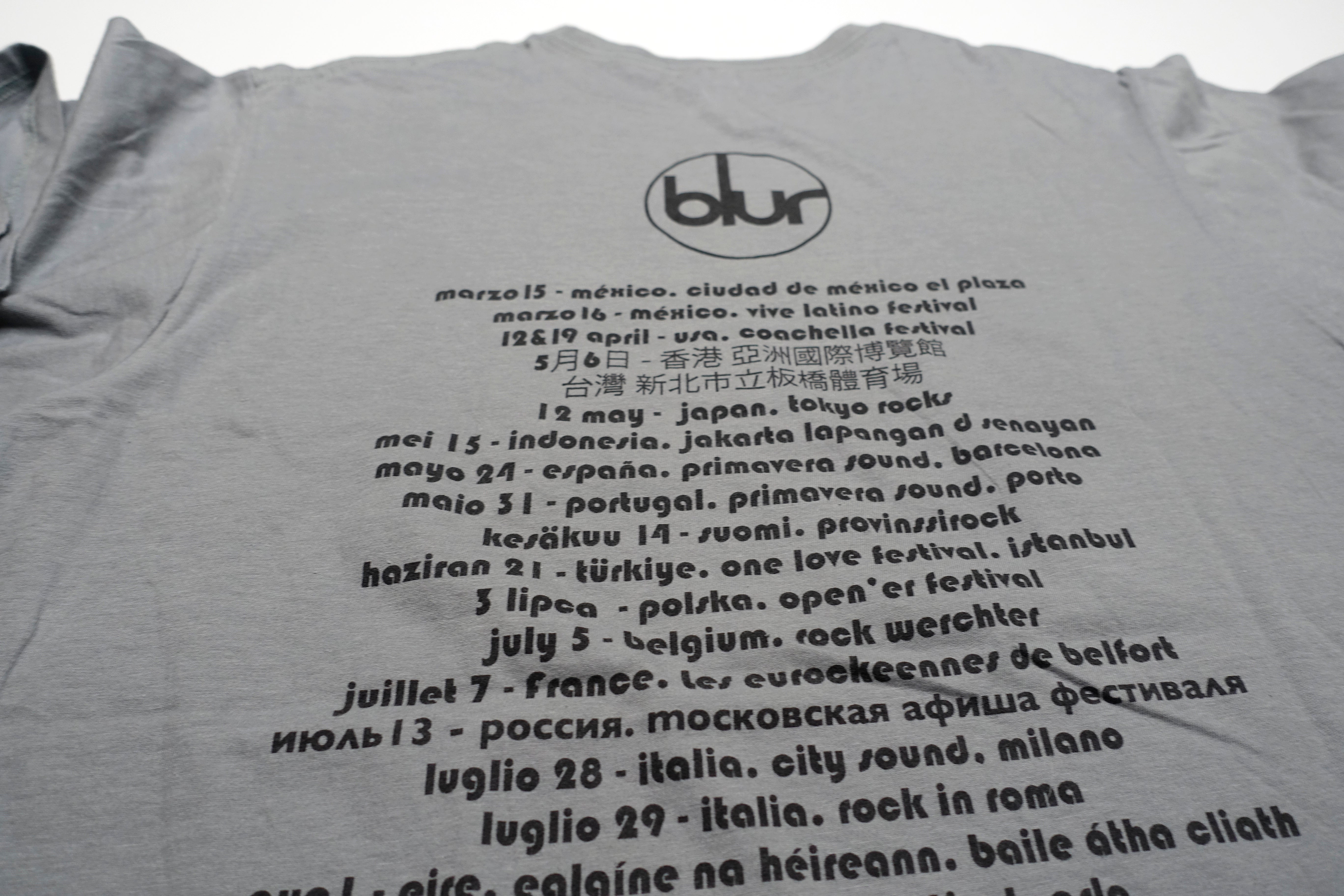 Blur ‎– Royal Hippo 2013 World Tour Shirt Size Large