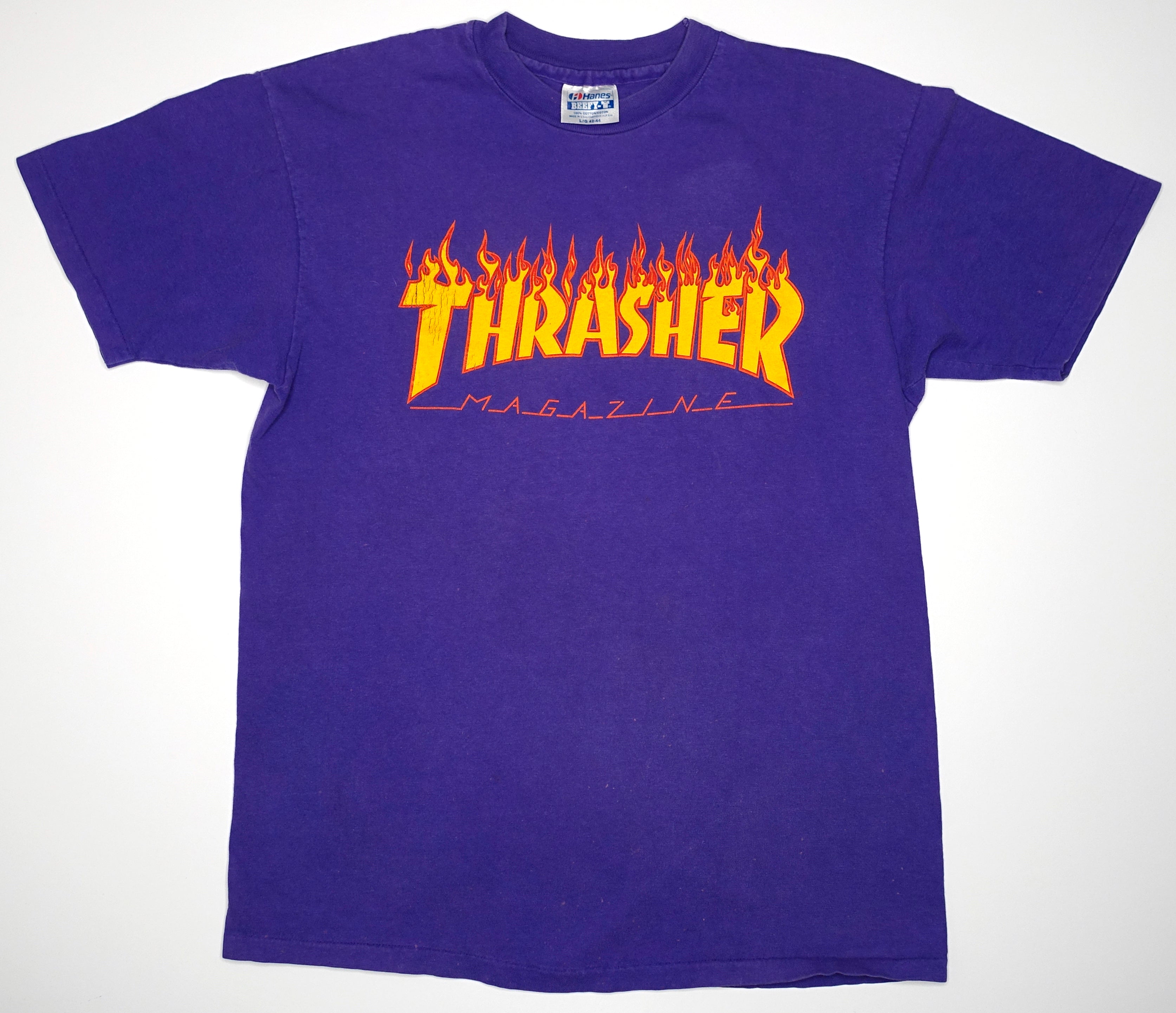 Thrasher Magazine – 90's Flame Logo Shirt Size Large