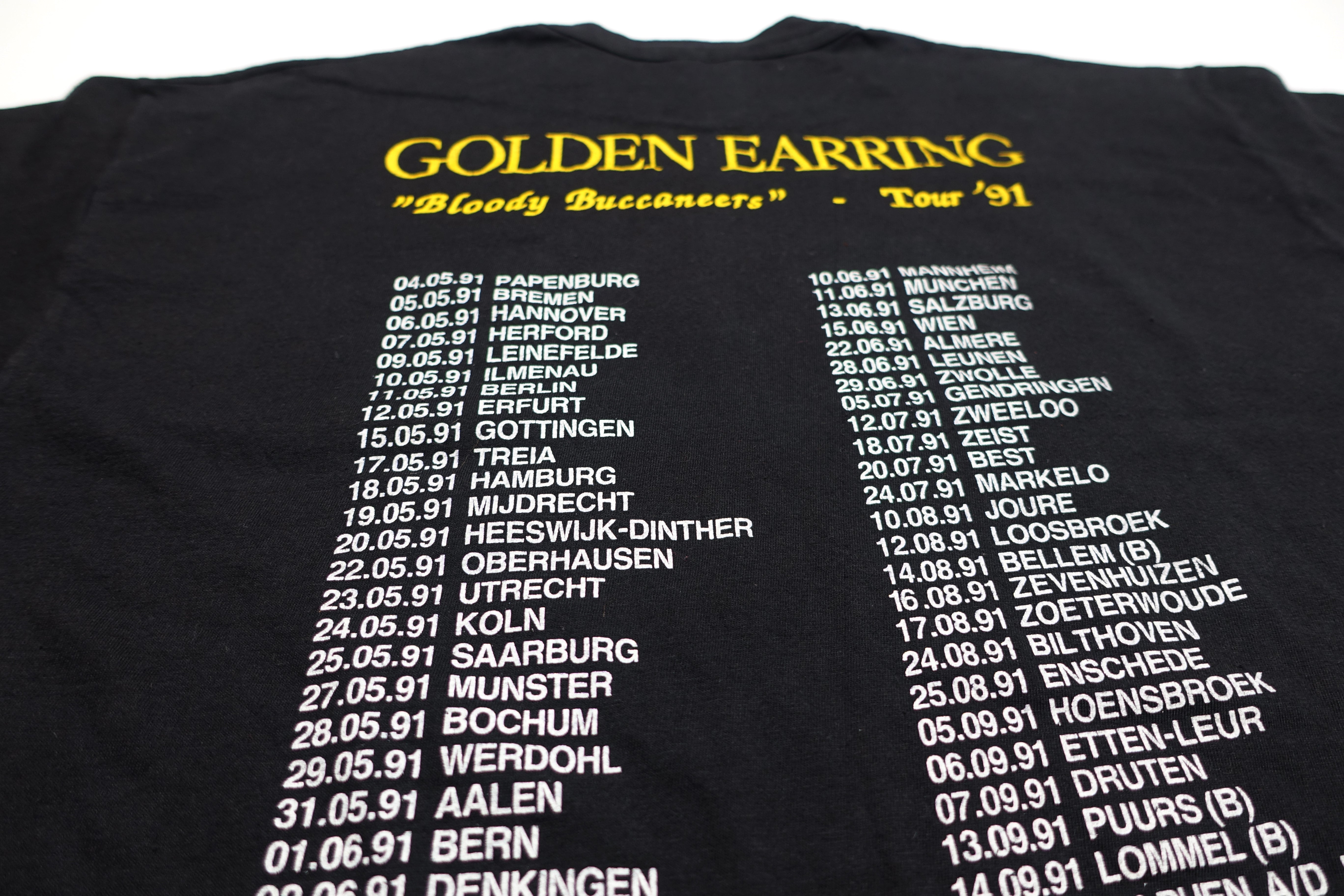 Golden Earring ‎– Bloody Buccaneers 1991 Tour Shirt Size XL