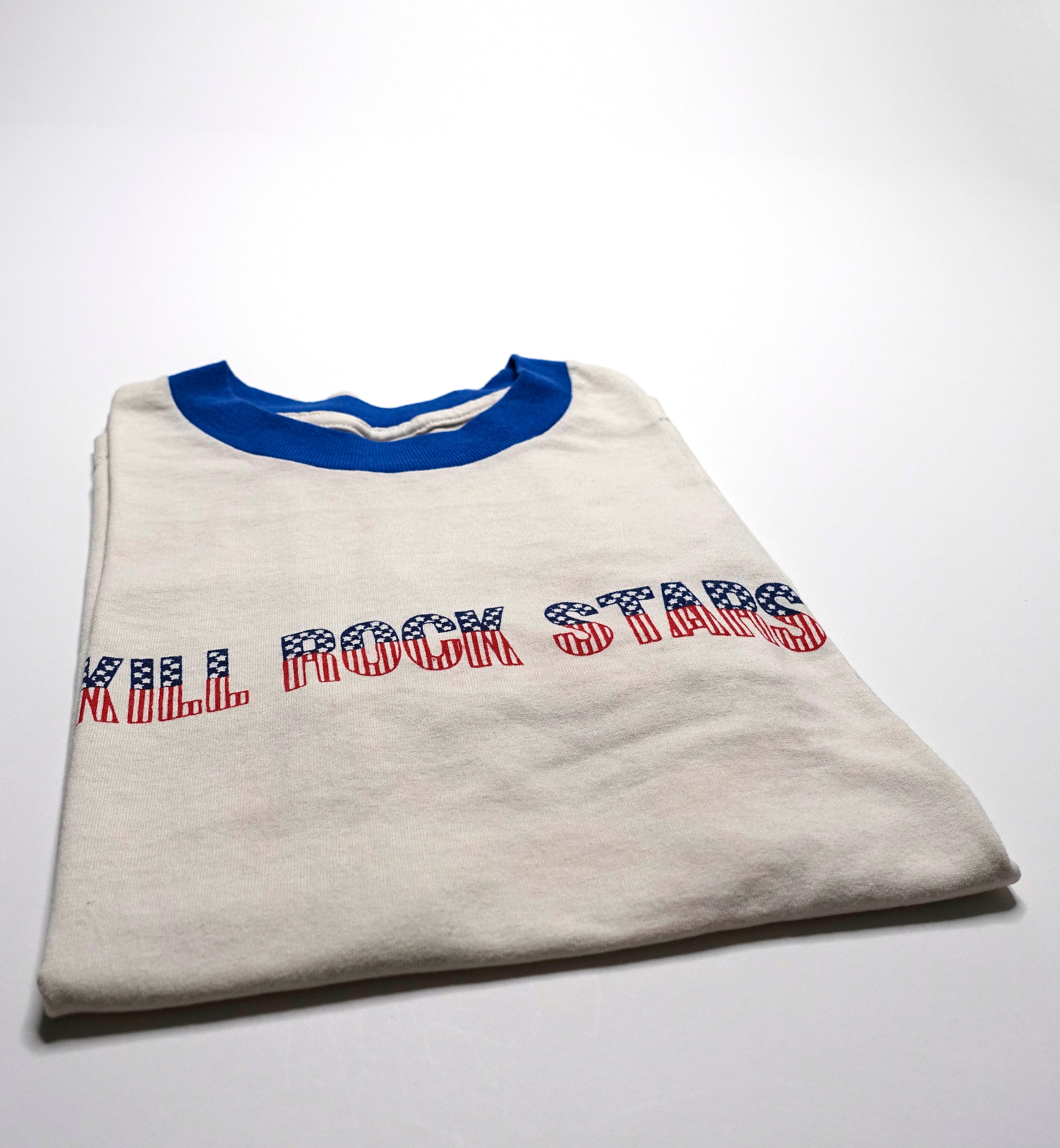 Kill Rock Stars ‎– USA Theme Logo Ringer Shirt Size Youth Large