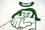 Stereolab – Cliff 90's Tour Shirt Size Large (White/Green Ringer)