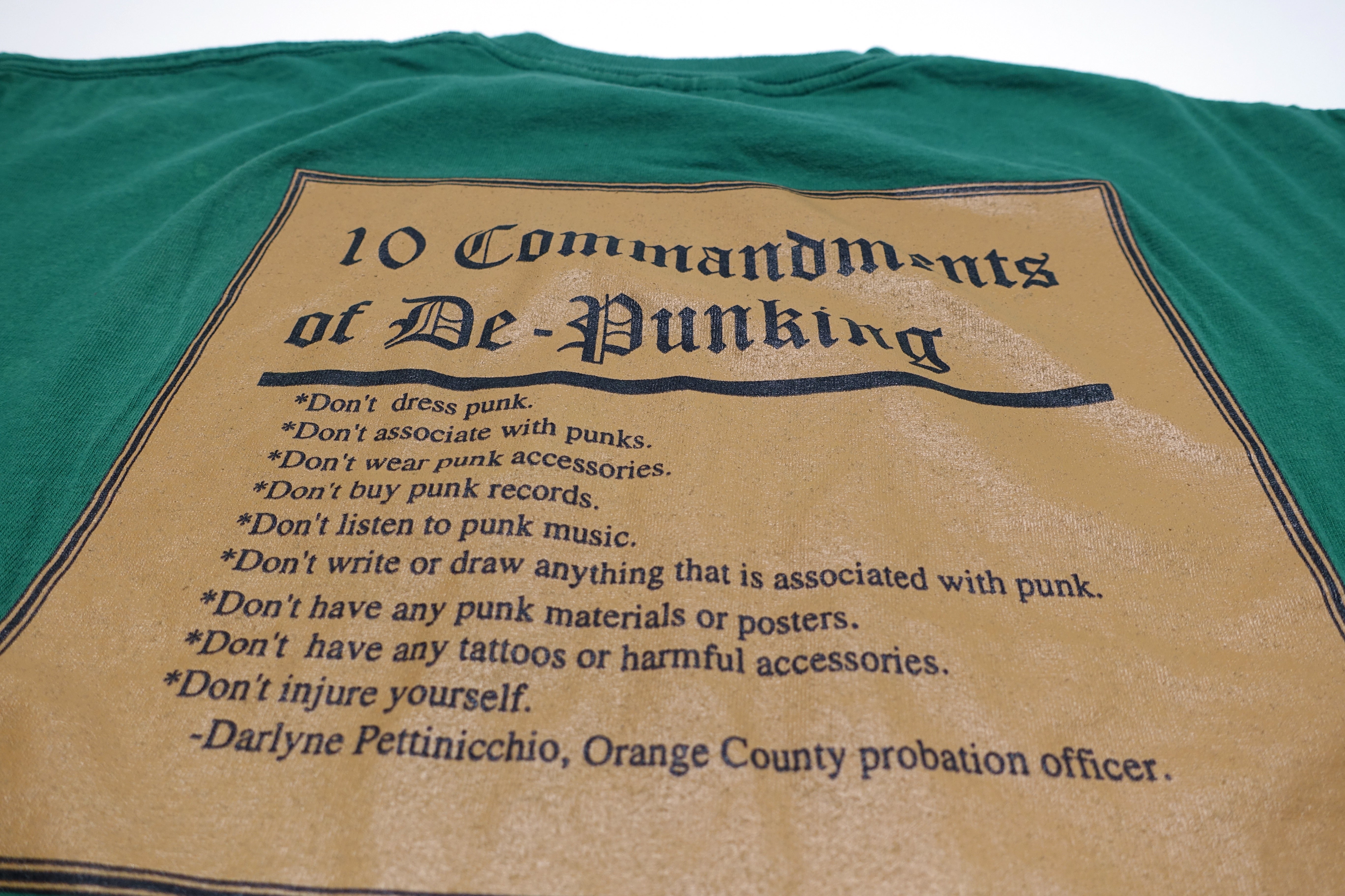 Guttermouth - 10 Commandments of De-Punking 90's Tour Shirt Size XL