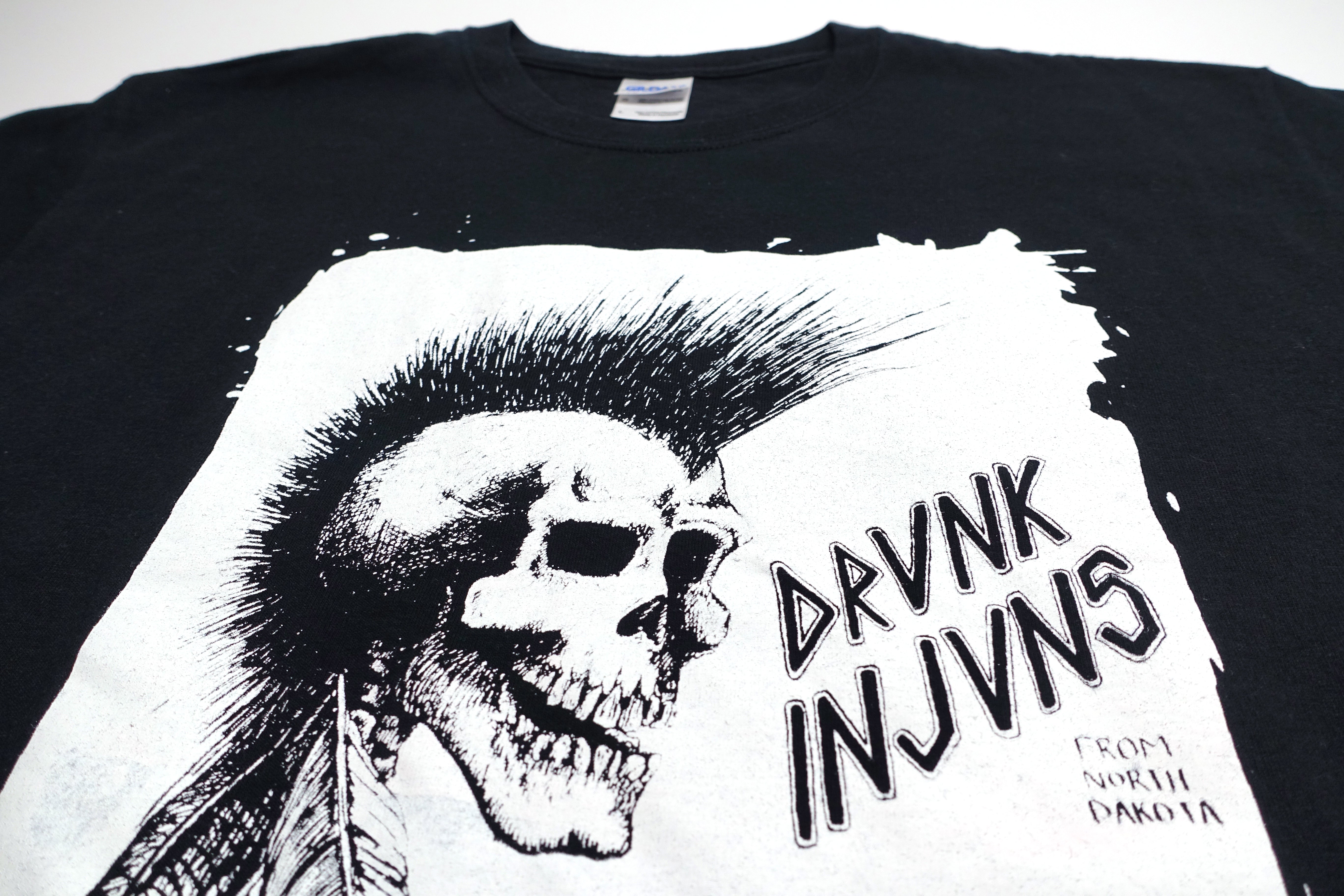 Drunk Injuns - Mowhawk Skull Shirt Size Large