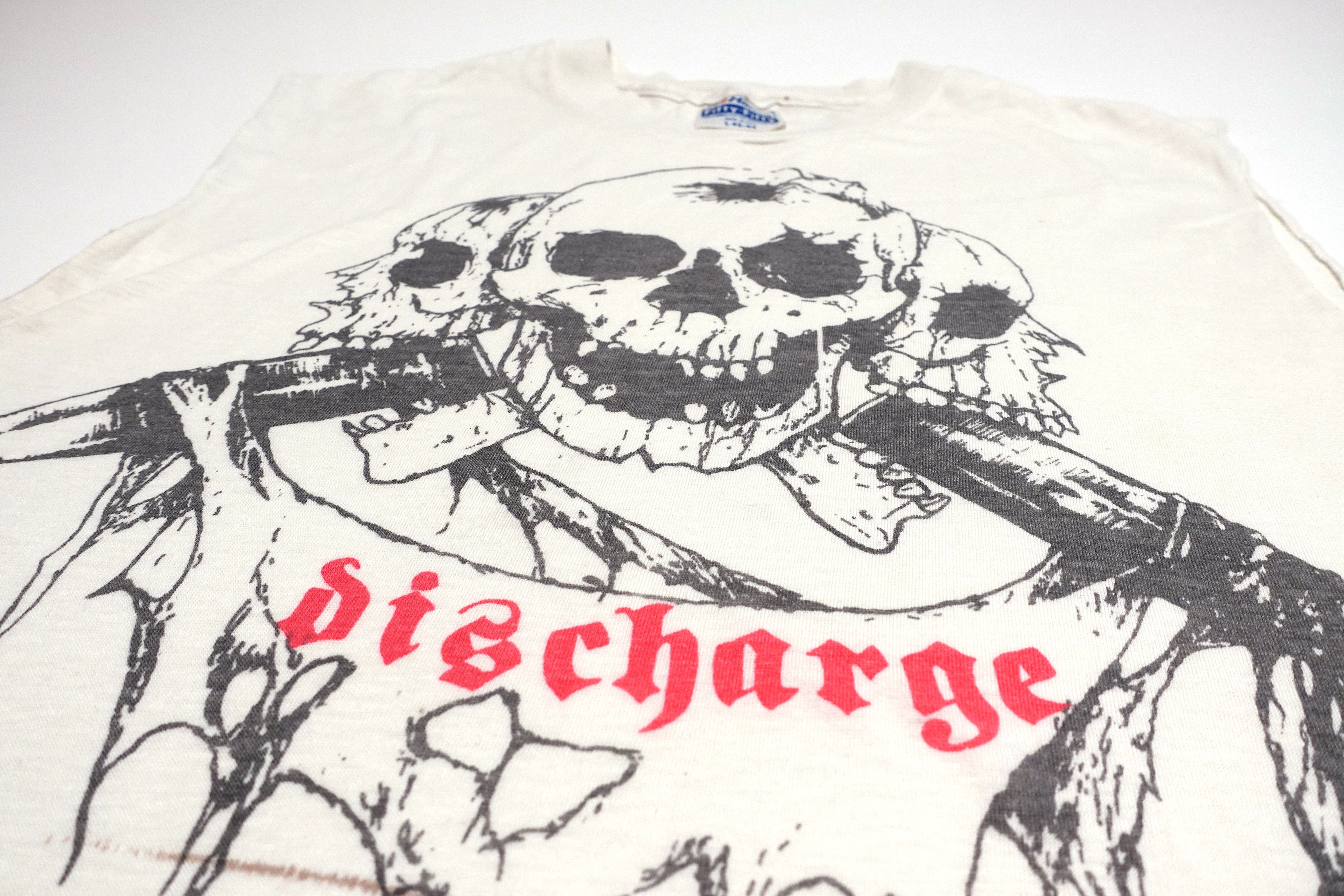 Discharge ‎– The Price Of Silence / Born To Die In The Gutter 1983 Tour Shirt Size Large