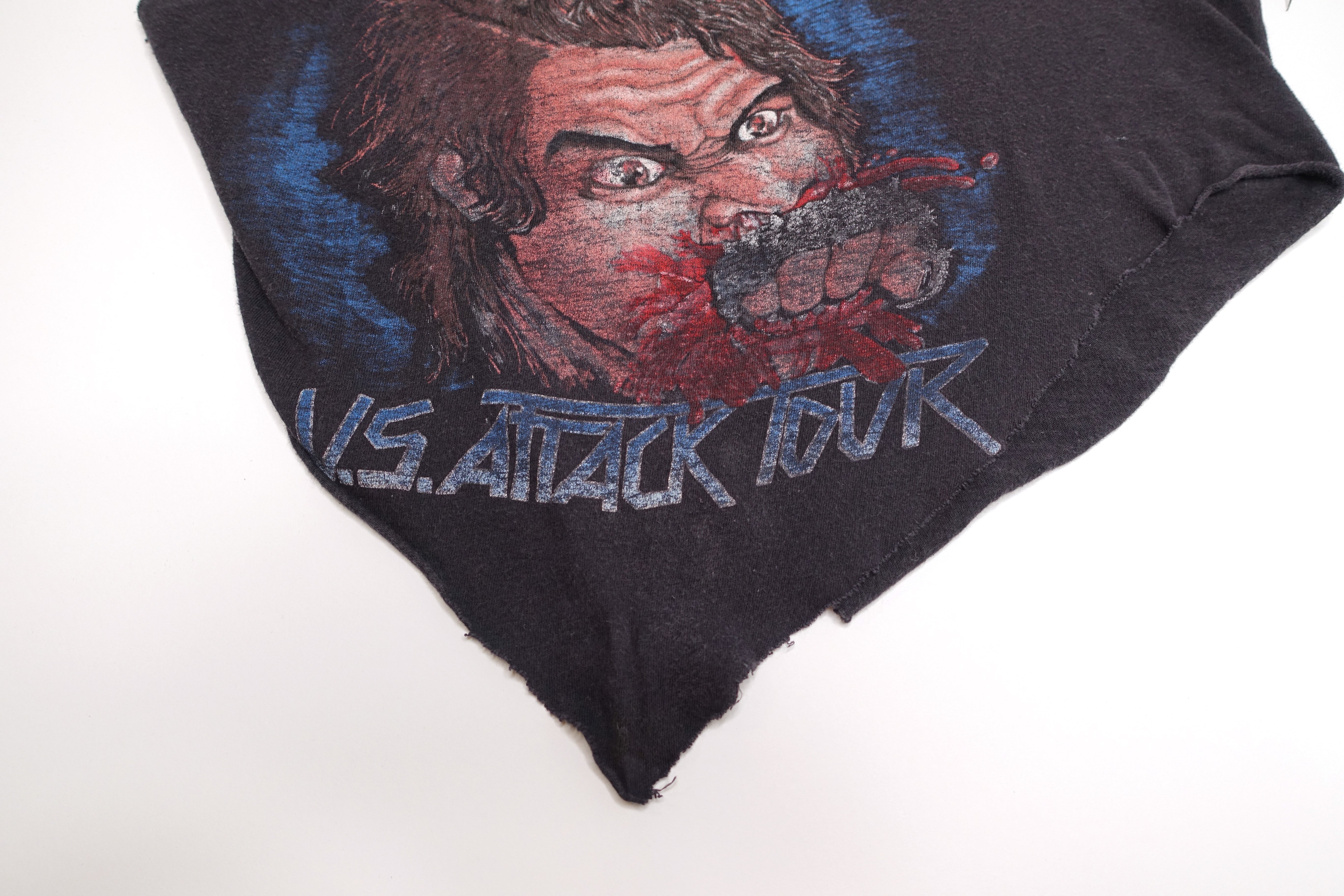 Anthrax ‎– Original Fistful Of Metal / US Attack Tour 1984 (Severely Cropped) Shirt Size Small
