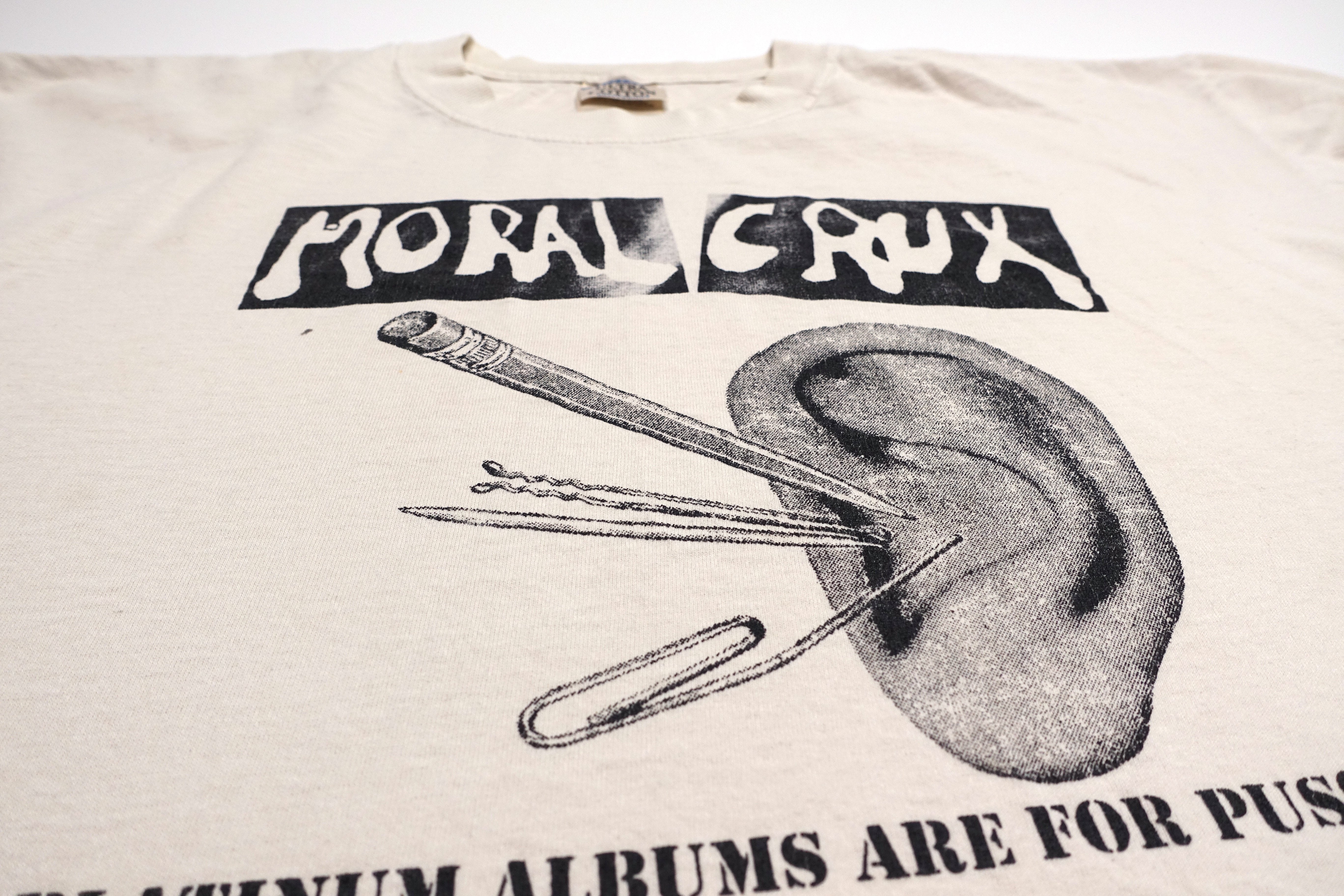 Moral Crux ‎– Platinum Albums Are For Pussies 90's Tour Shirt Size XL