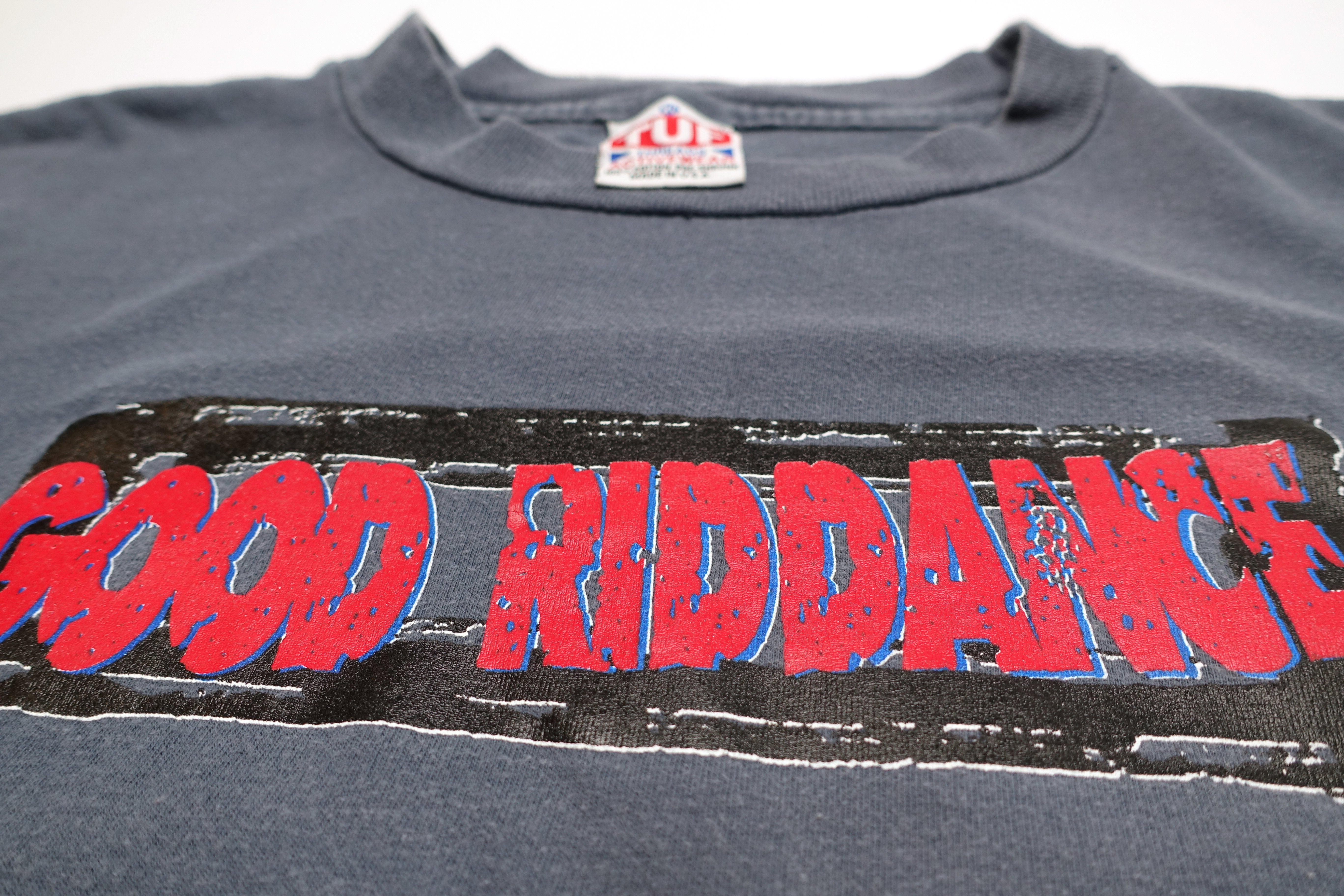 Good Riddance - A Comprehensive Guide To Moderne Rebellion 1996 Tour Shirt (Grey / Blue)Size XL