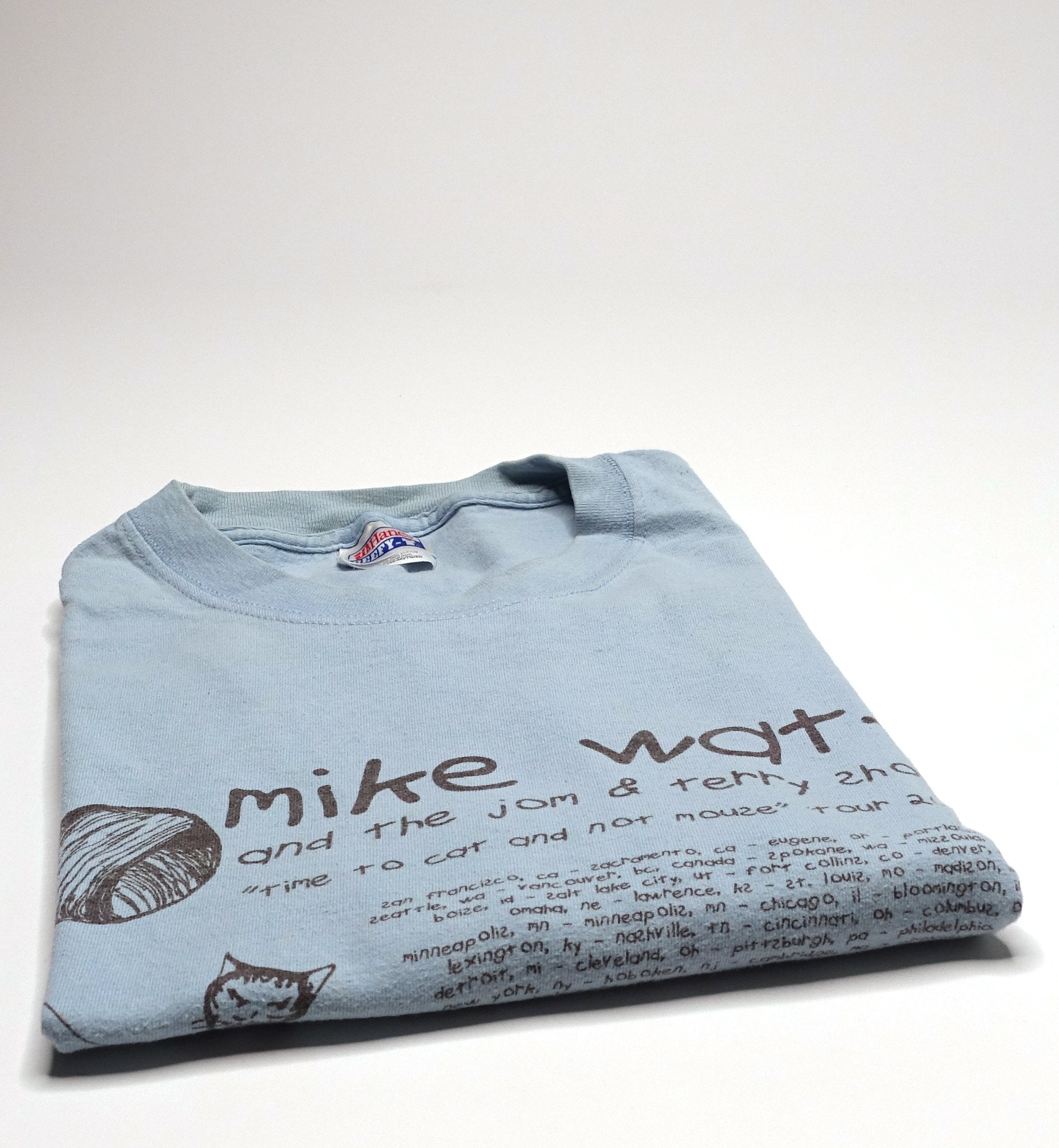 Mike Watt - Time To Cat And Not Mouse 2001 Tour Shirt Size XL