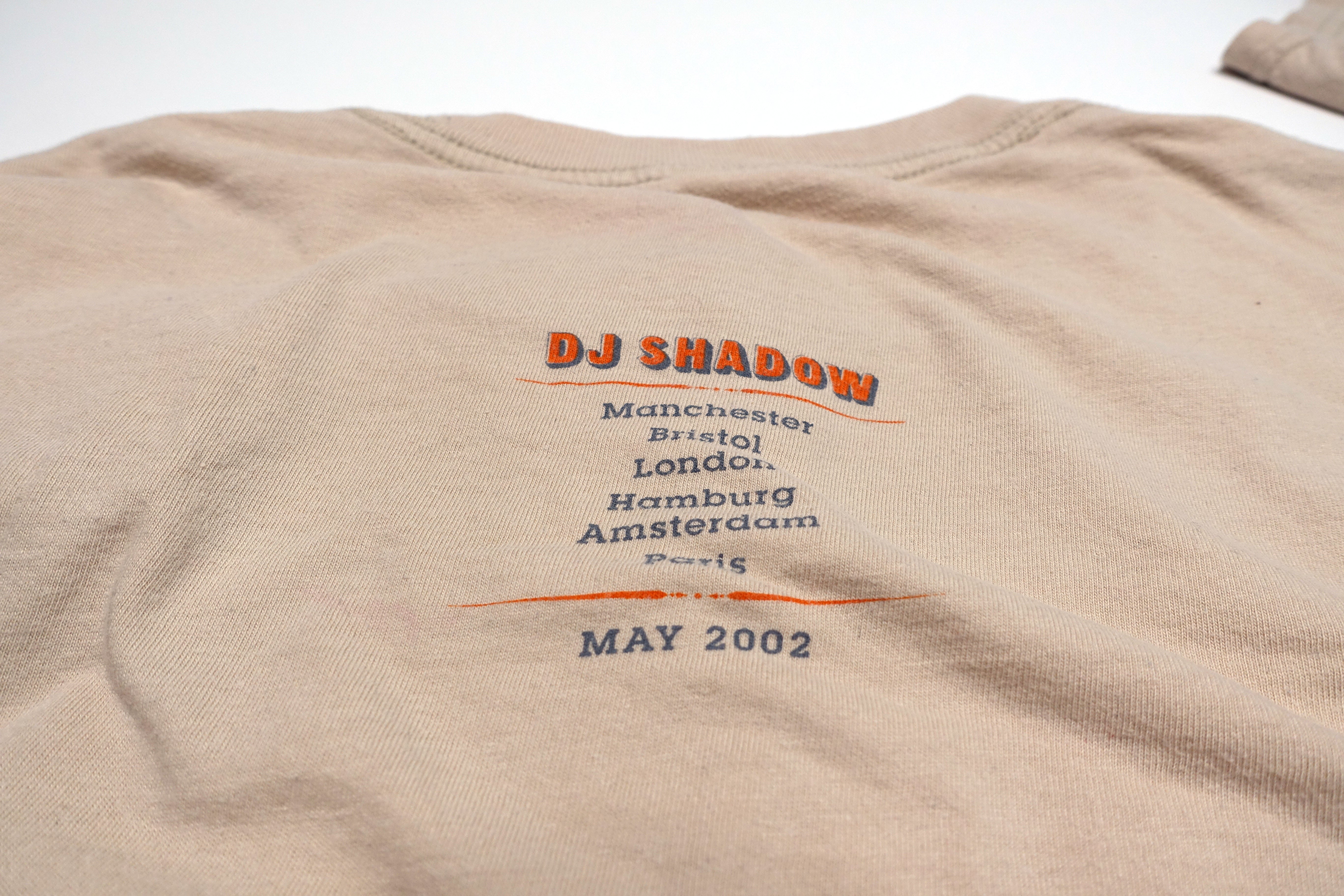 DJ Shadow - The Private Press May 2002 EU Tour Long Sleeve Shirt Size Large