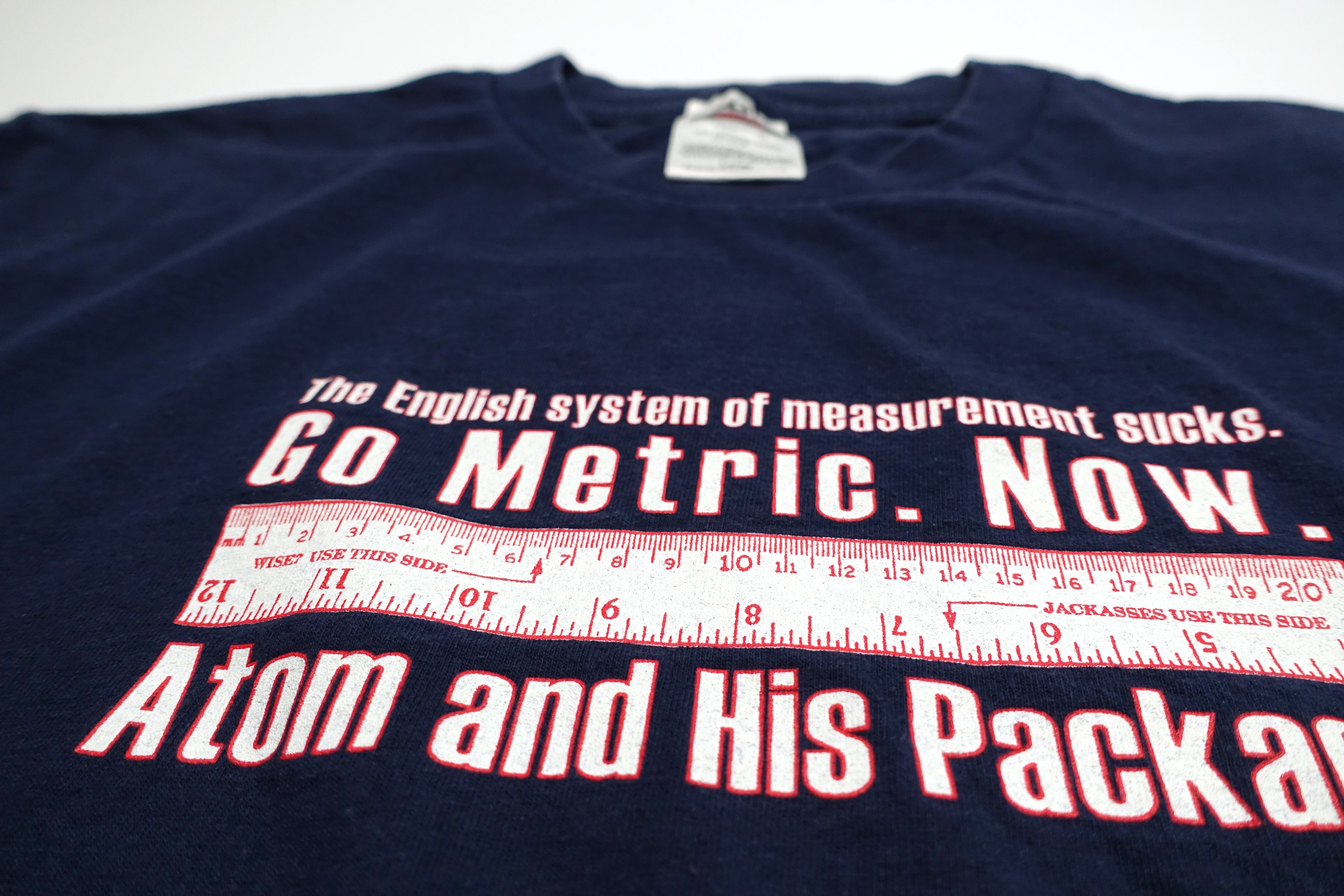 Atom And His Package ‎– Go Metric Now! 2001 Tour Shirt Size Large