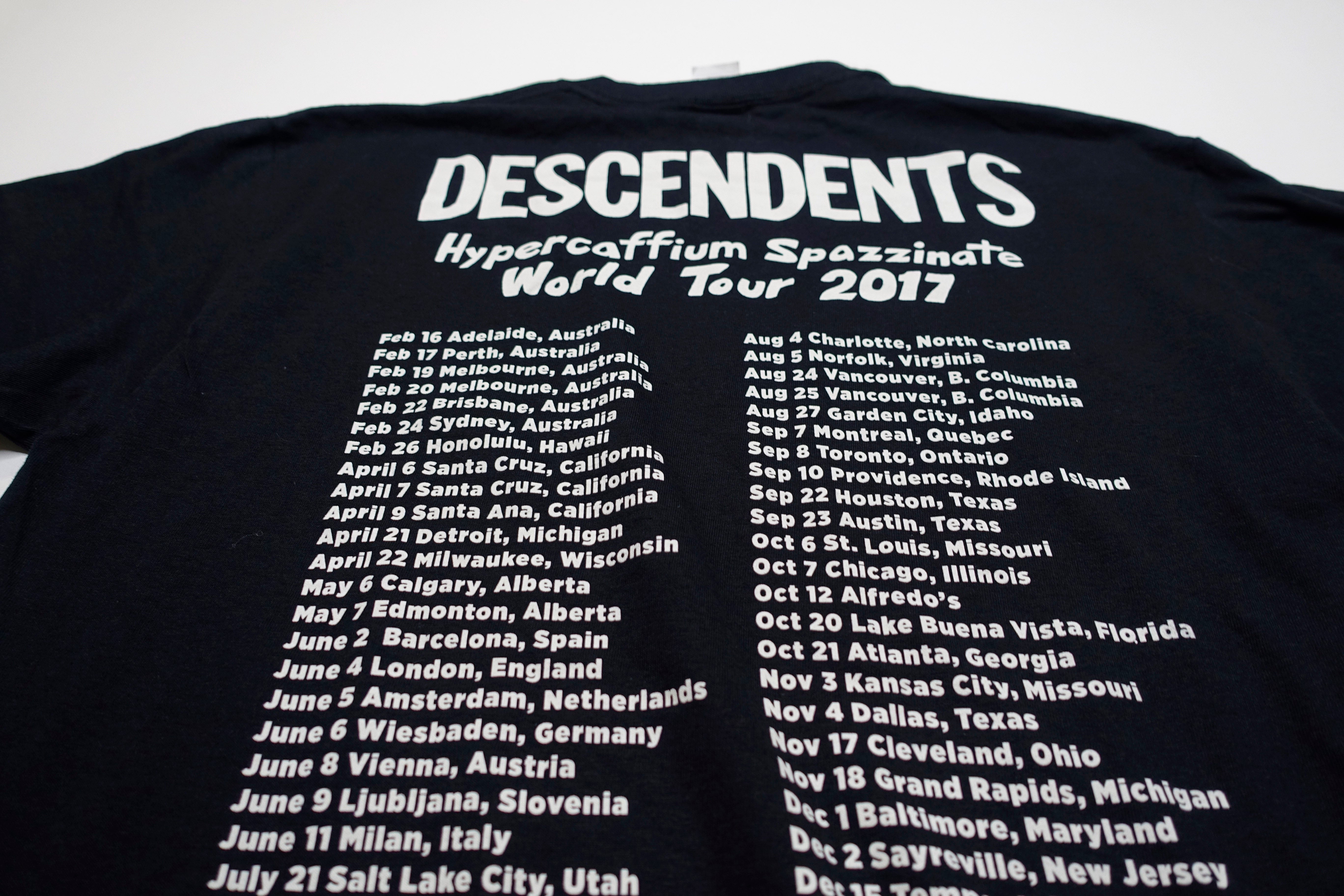 Descendents - Hypercaffium Spazzinate 2017 World Tour Shirt (Bonus Dates) Size Large