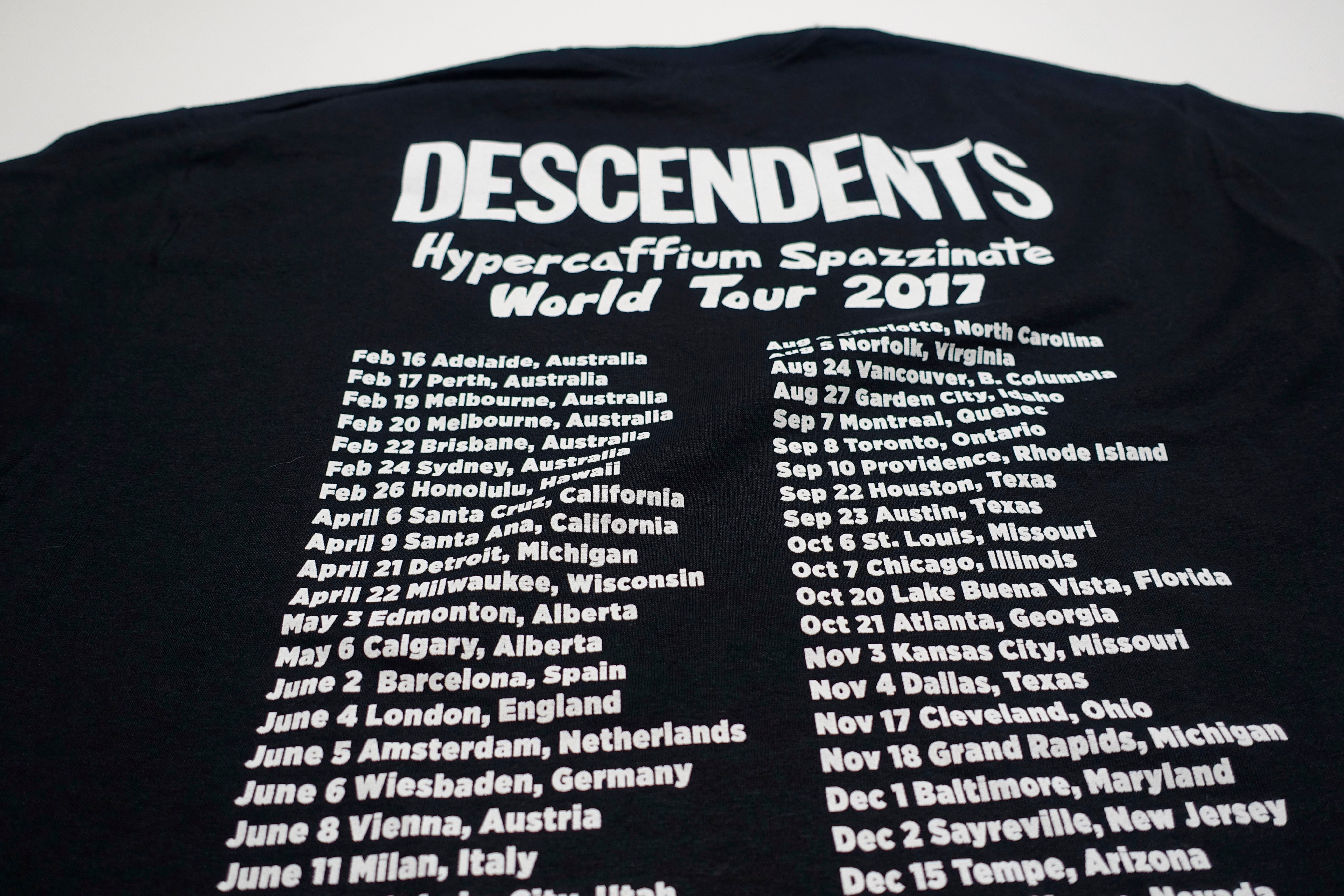 Descendents - Hypercaffium Spazzinate 2017 World Tour Shirt (2/16-12/16) Size Large