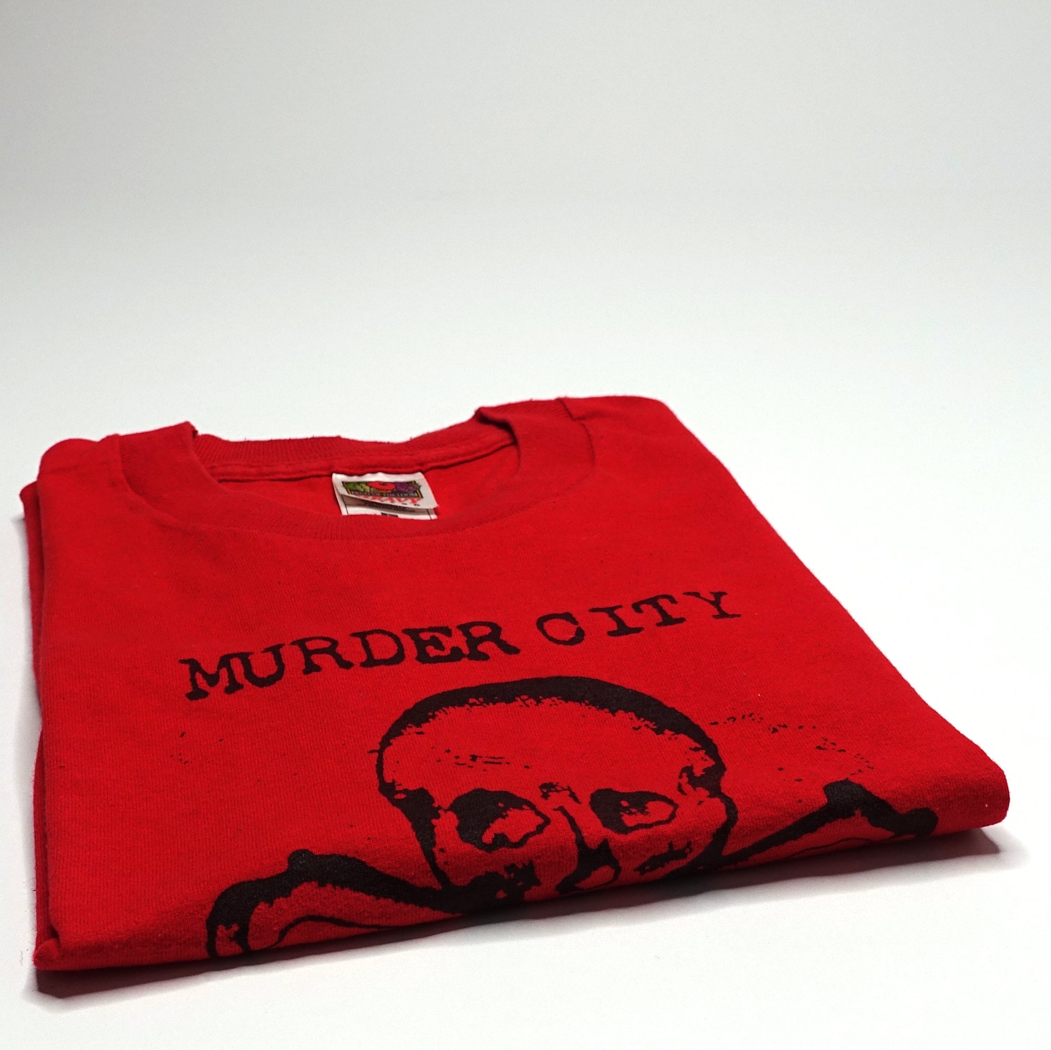 Murder City Devils ‎– Dancehall Music Skull And Cross Bones Shirt Red Size Large