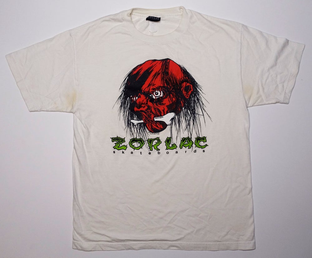 Pushead - Zorlac Shrunken Head Skate Shirt Size Large