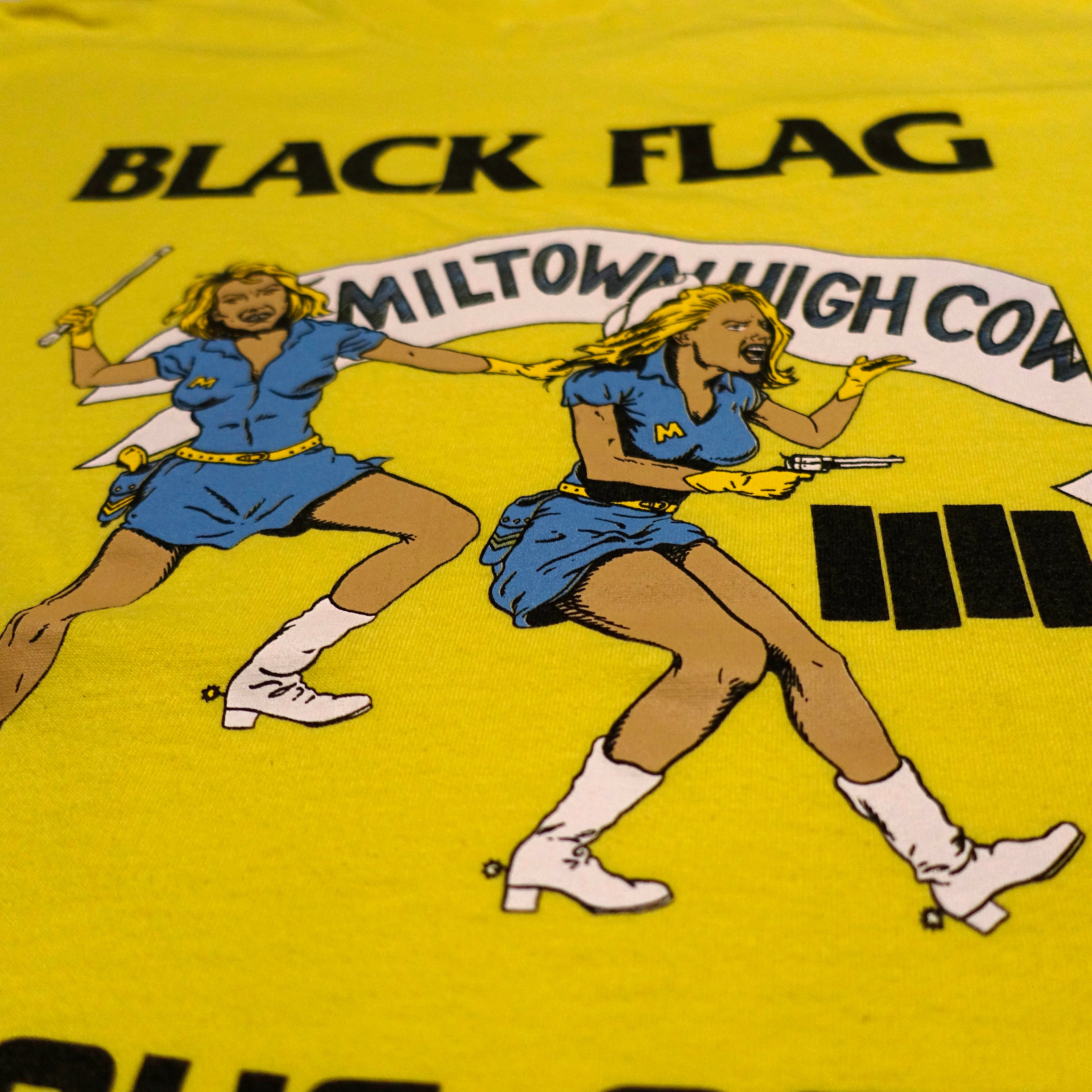 Black Flag - Jealous Again Tour Shirt Size Large Yellow
