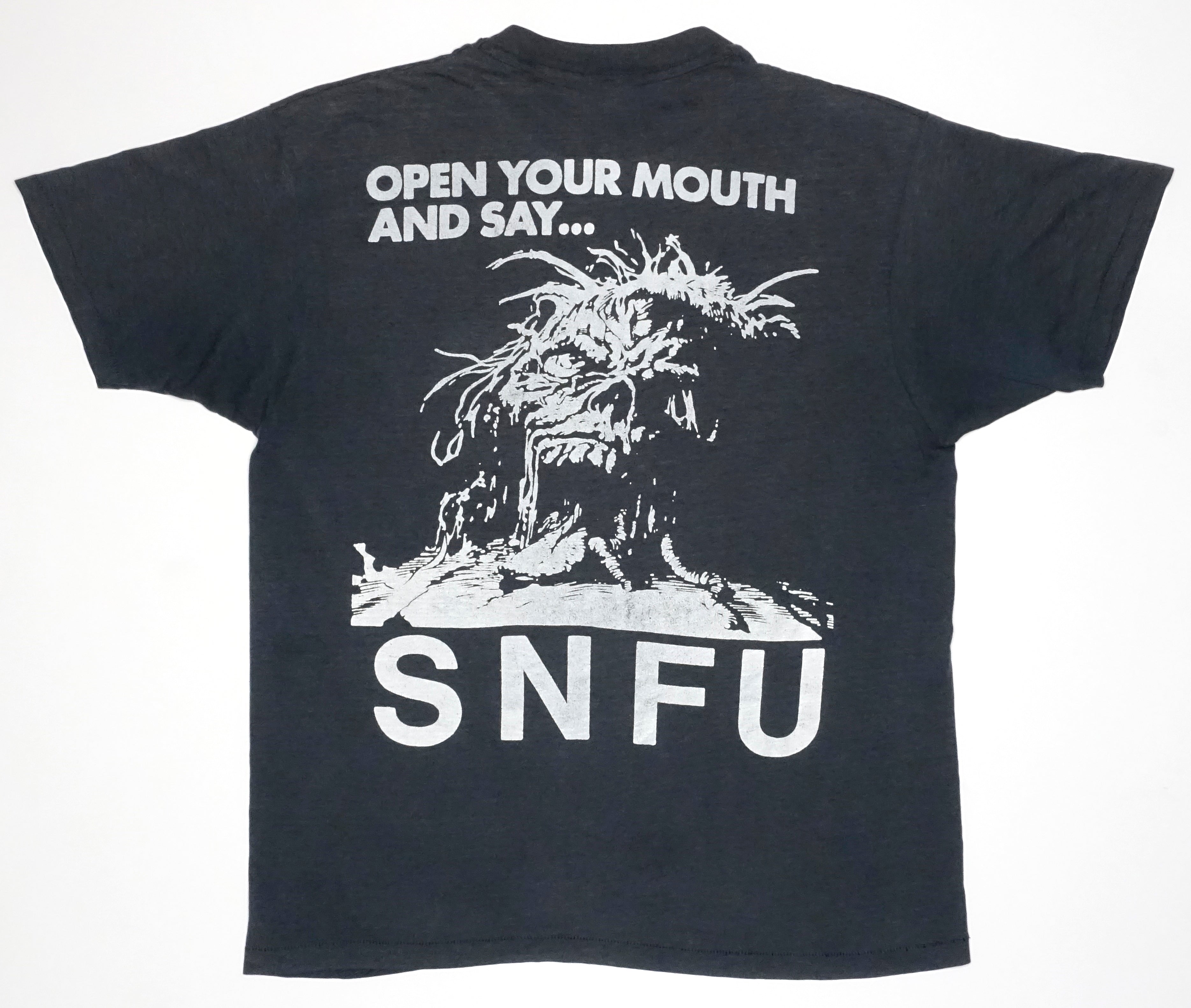 SNFU - Open Your Mouth And Say... Pocket Print Tour Shirt Size Large